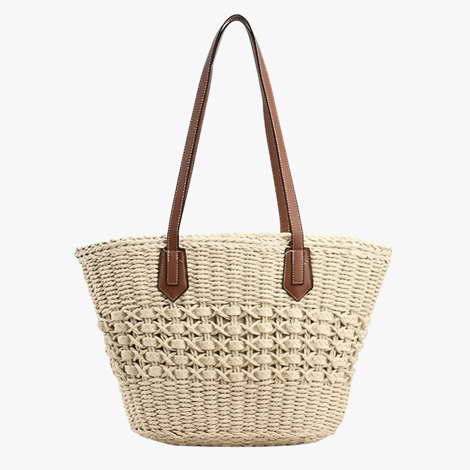 Leilani | Dame gevlochten strå skuldertas - Letvægts og rummelig sommertas - Farve 2 - bags - {{ product_tags }