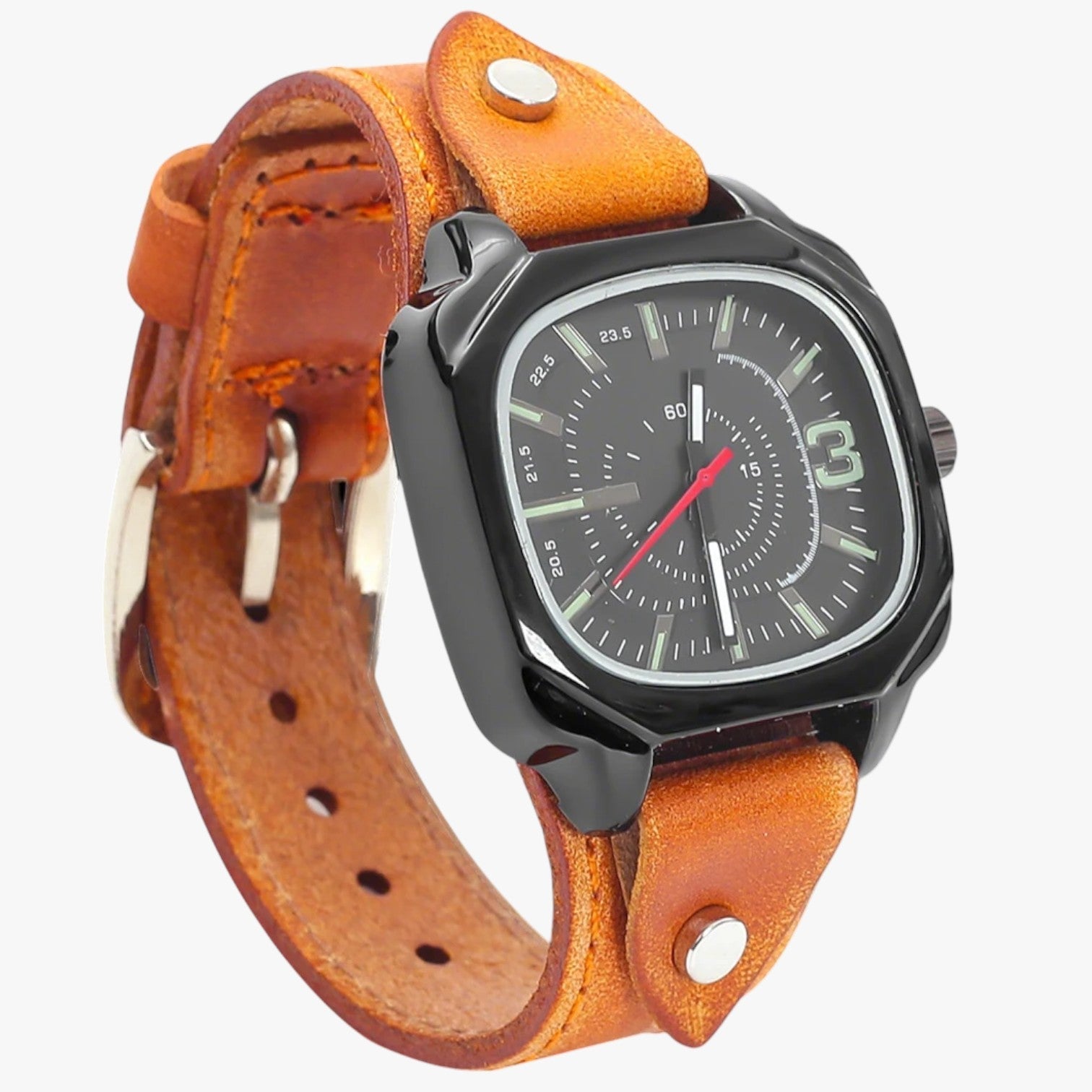 Lucca | Vintage ur med læderrem - Retro Gul - watches - {{ product_tags }