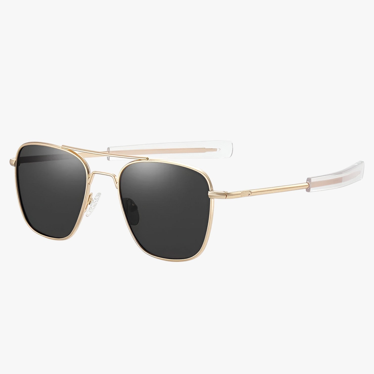Max | Vintage solbriller i let metal - Sort Guld Polariseret - men's fashion - {{ product_tags }