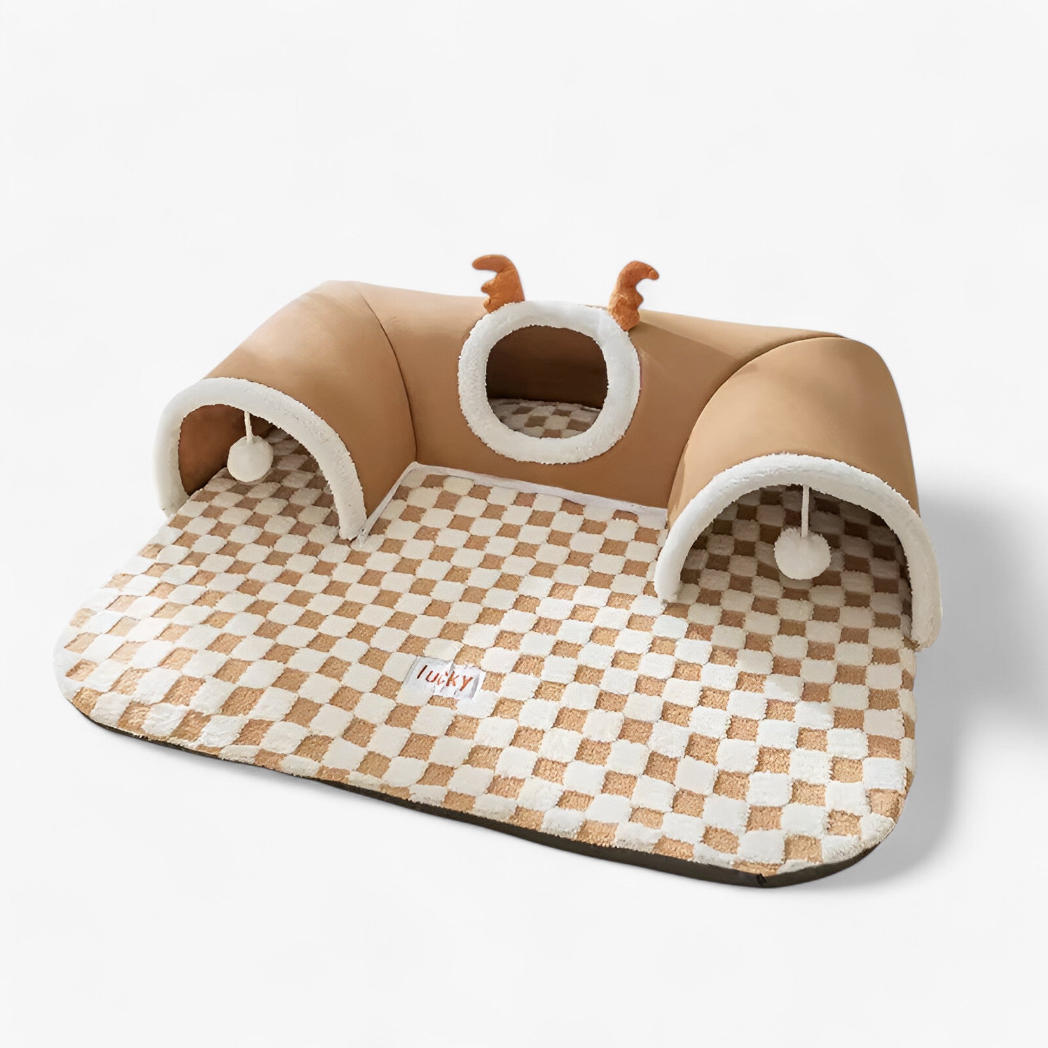 Whiskers | Varm Katte Tunnelbed – Leg, Gemmes & Søvn i Én - Brun - other - {{ product_tags }