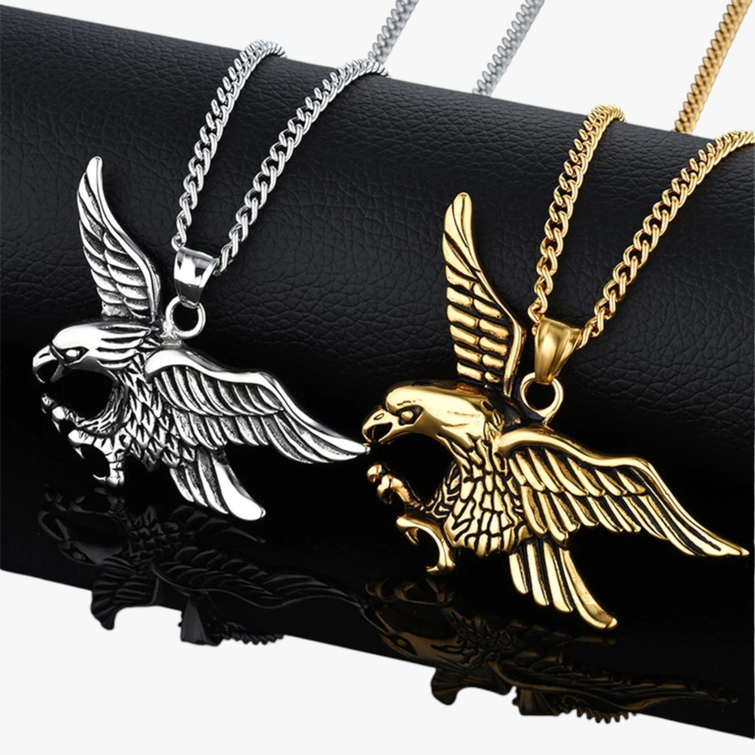 Emanuel | Alligator punk halskæde i stål - - men's fashion - {{ product_tags }