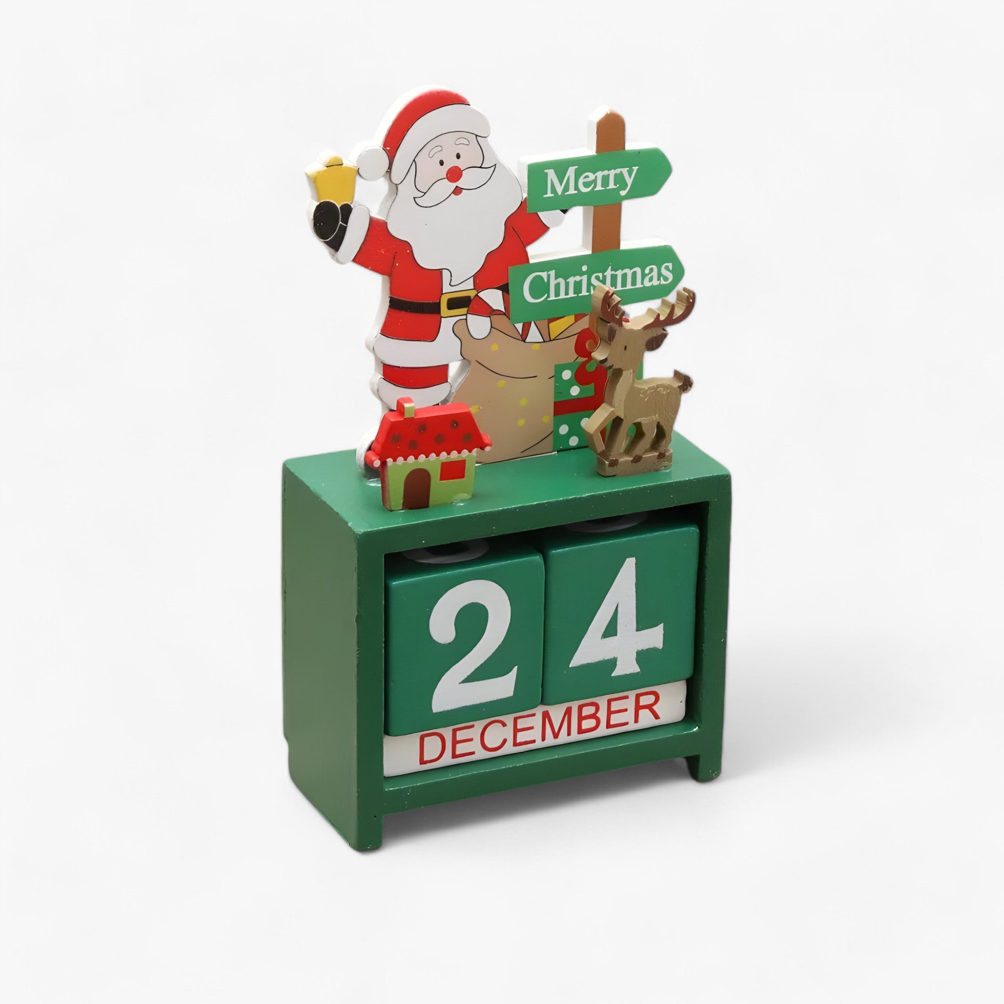 Højtidsnedtælling Magi | Træjulekalender med nisse og snemands - Tilføj spænding til dine højtider - Stil 3 1 +1 GRATIS 7,5X3,3X16cm - christmas - {{ product_tags }