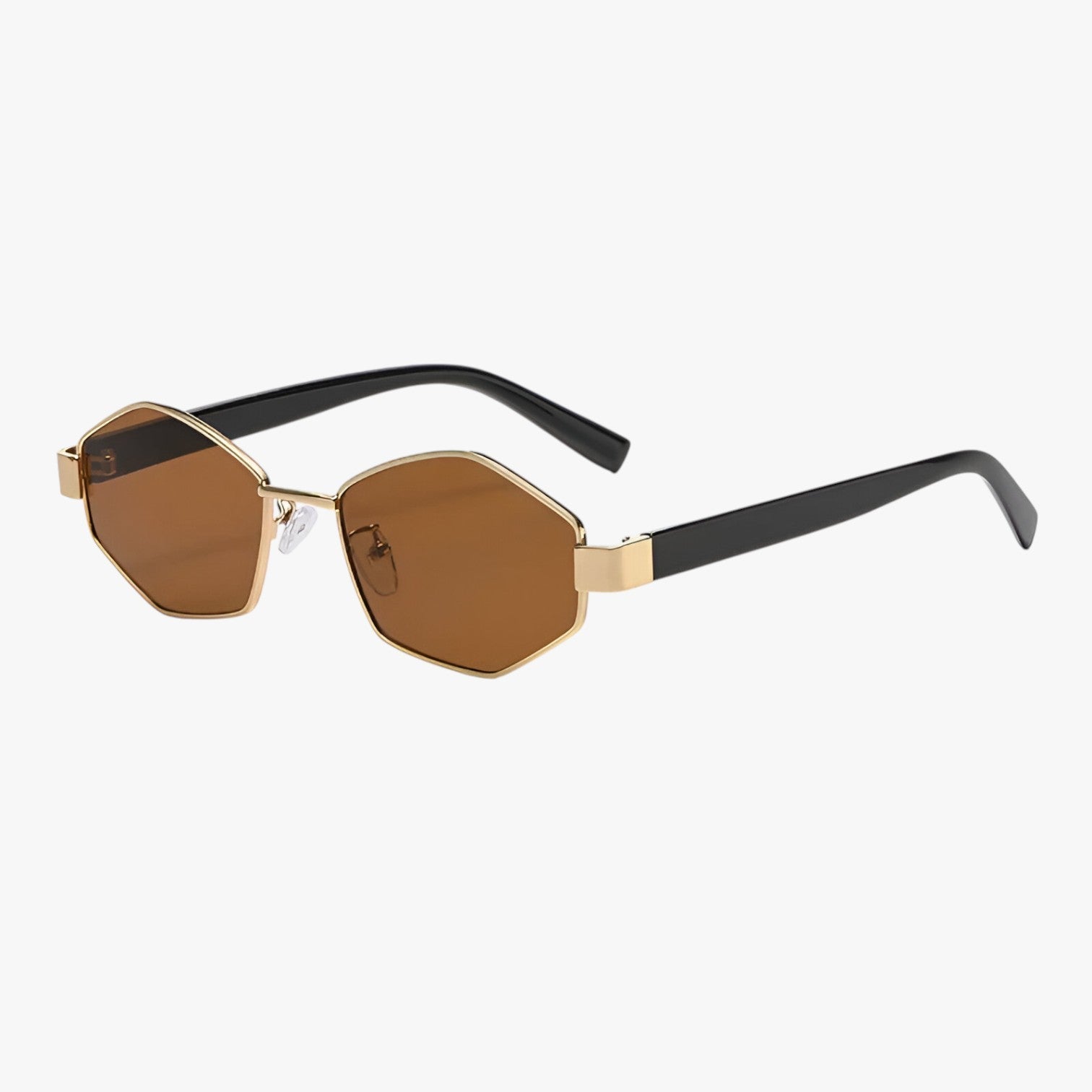 David | Polygonale Solbriller UV400 – Unisex Stil og Beskyttelse til Udendørs Sport - te guld som på billedet - watches - {{ product_tags }
