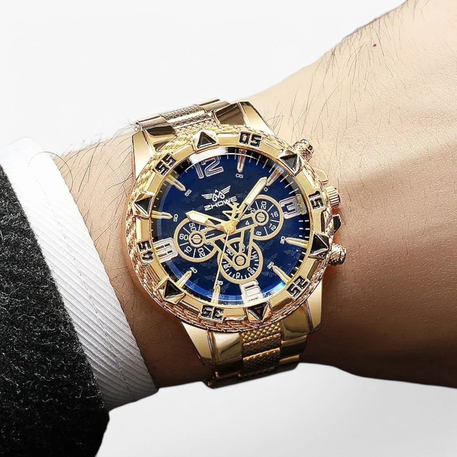 Vitalli | Luxe herreur - Stilfuld og tidløs med blå lysaccentuer - - watches - {{ product_tags }