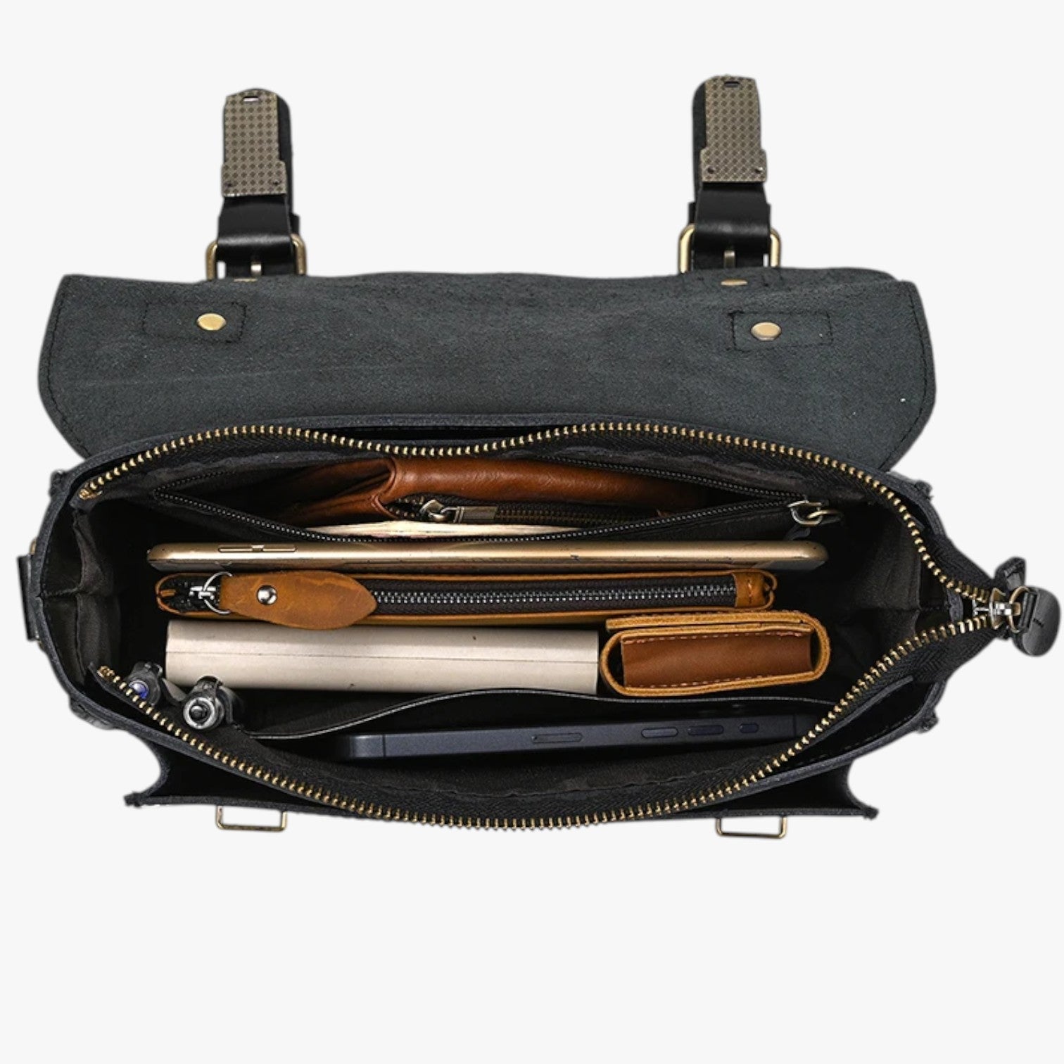 Nico | Unisex Anti-tyveri Læder Skuldertaske - - bags - {{ product_tags }