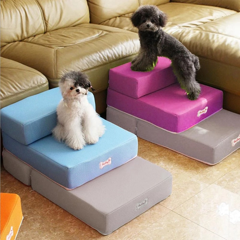 Trappe til hunde (2 lag) | Gør det nemt for din lille at komme op på sofaen - - Trappe til hunde (2 lag) | Gør det nemt for din lille at komme op på sofaen - €25 - {{ product_tags }