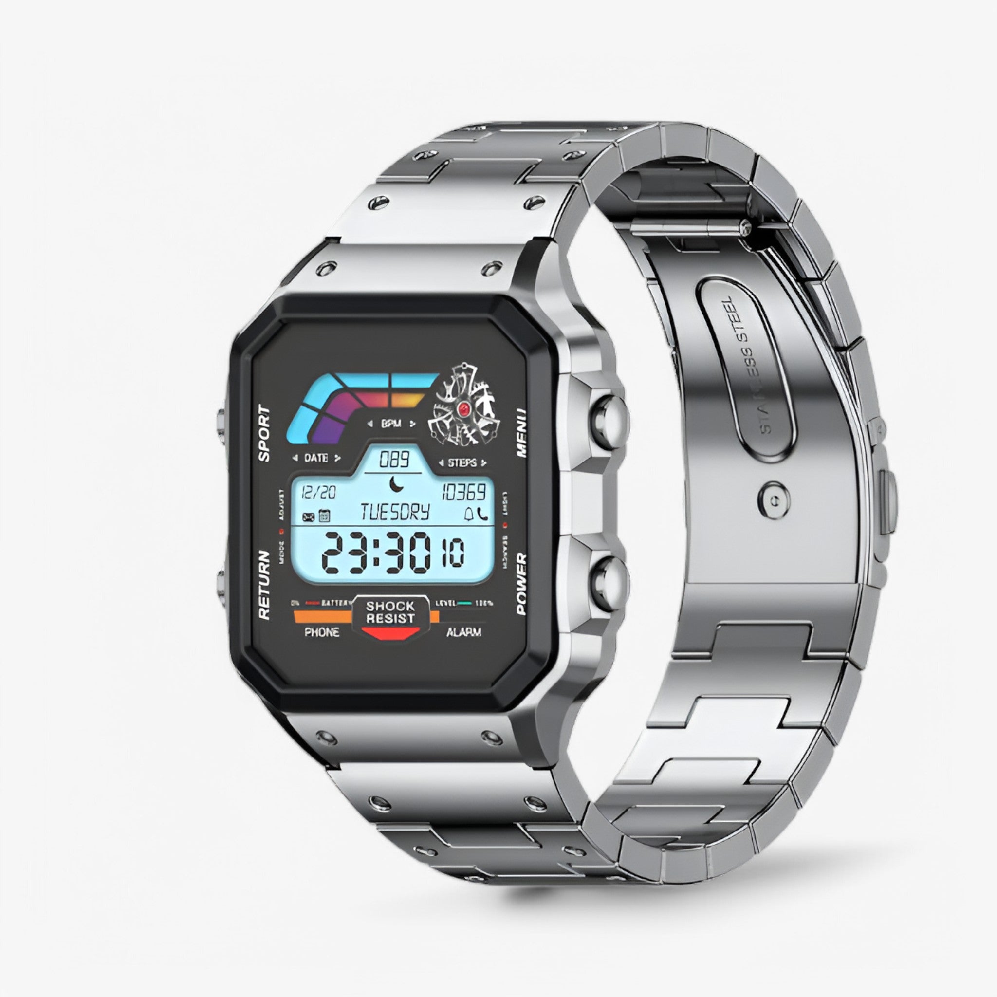 Kairos | Hoogwaardig smartwatch - AW38 Sølvfarvet - watches - {{ product_tags }