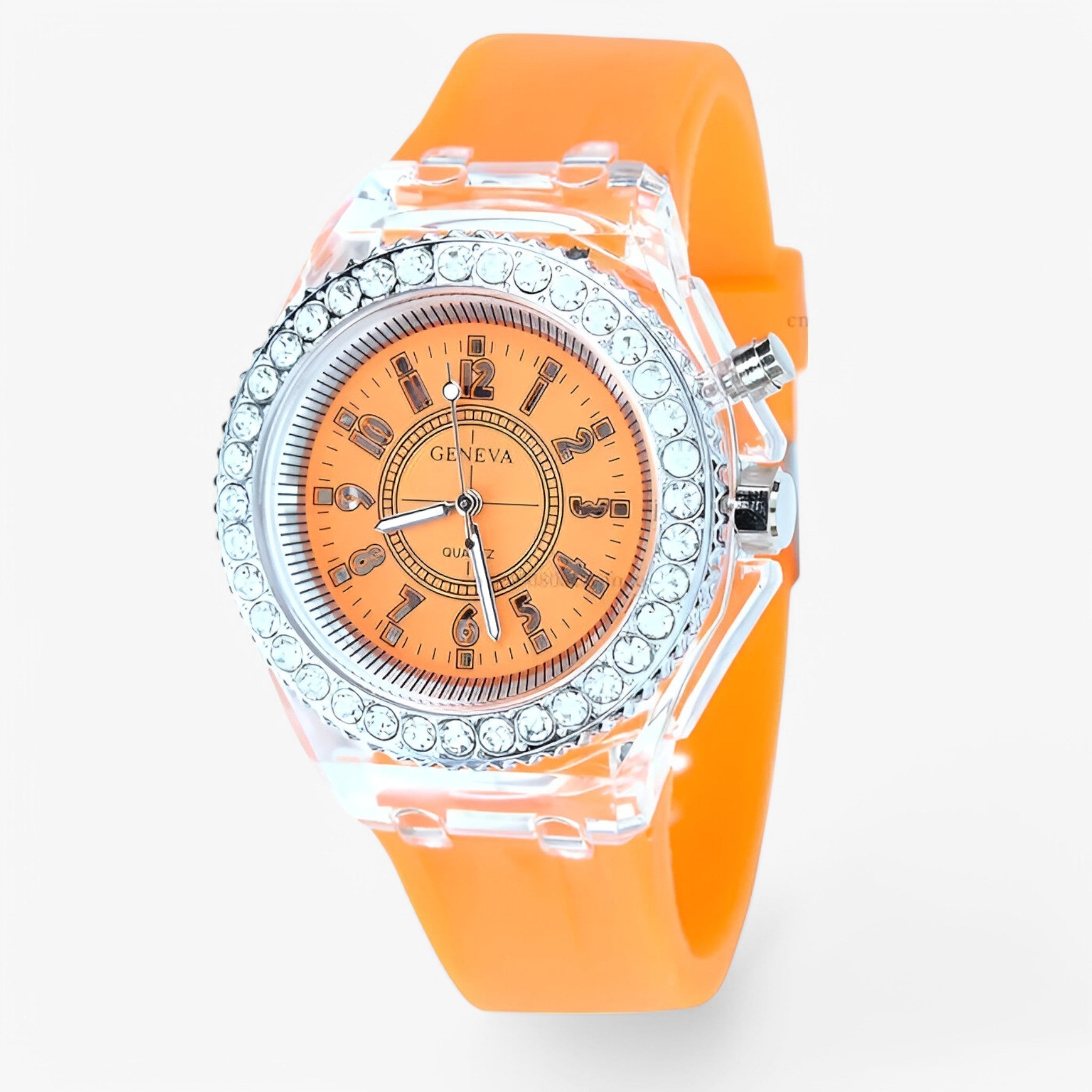 Francis | LED lys gel ur - orange - watches - {{ product_tags }