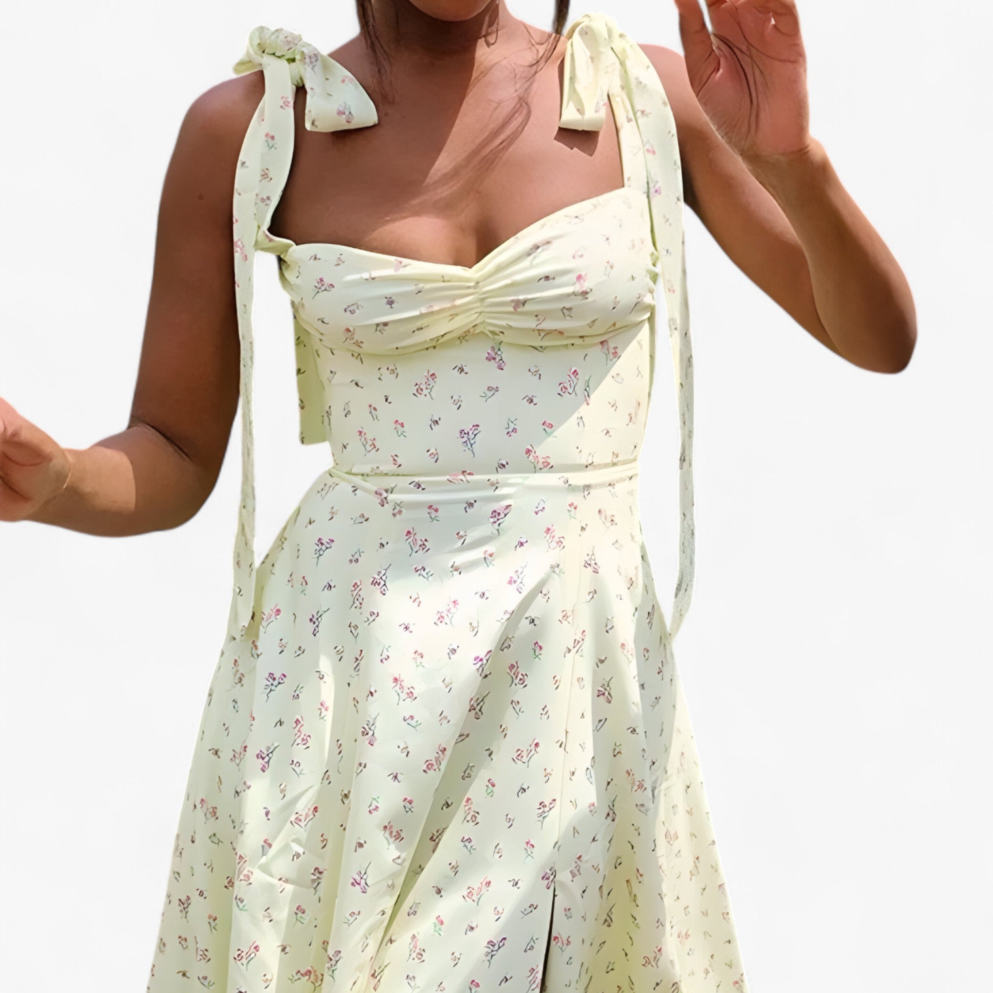 Evie - Elegante kjole med blomstertryk - - women's fashion - {{ product_tags }