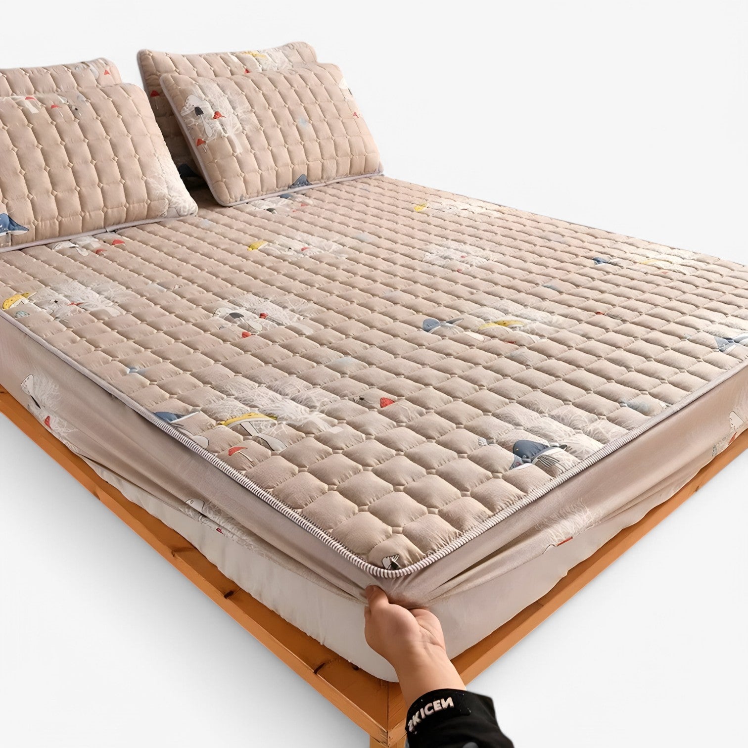Griselda | Ademende, antibakteriel og børnevenlig matrashynde - Beige - baby - {{ product_tags }
