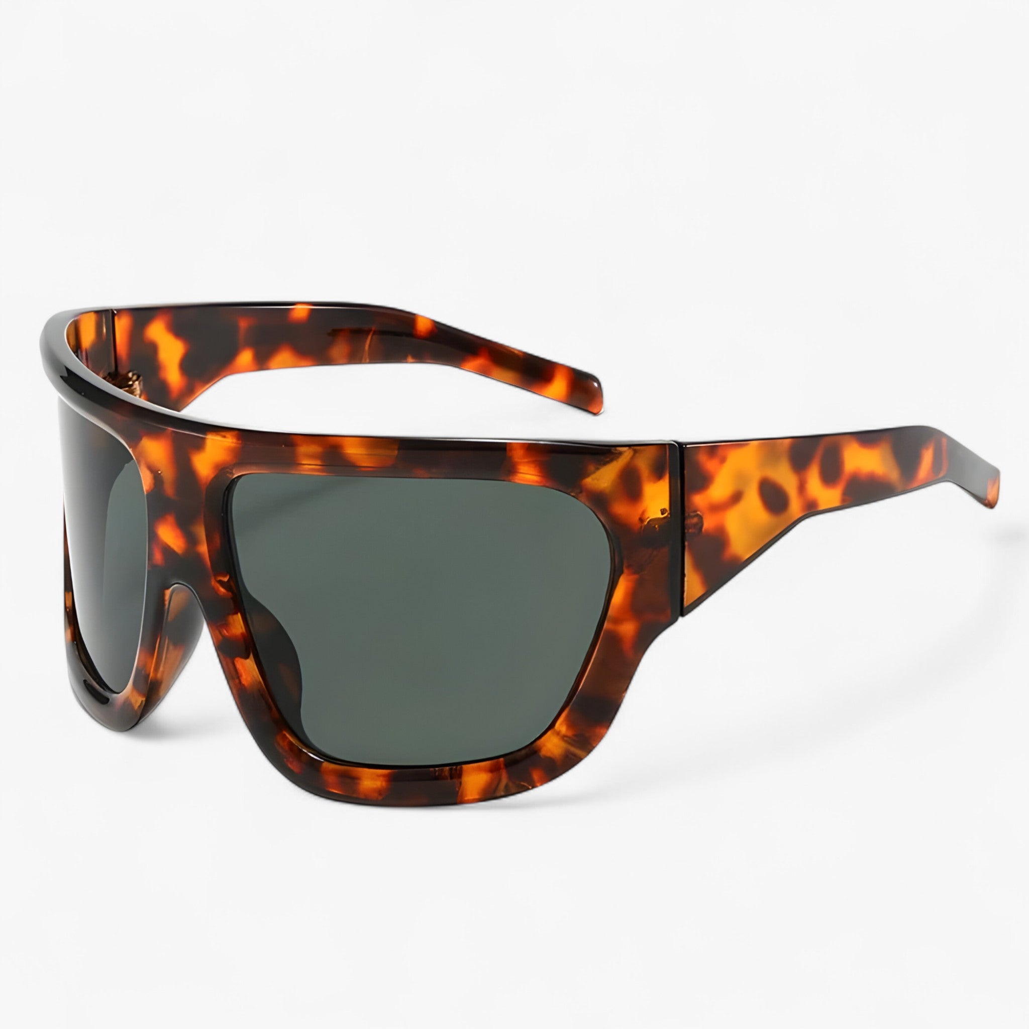 Ryder | Steampunk overdimensionerede sportssolbriller - Leopard - men's fashion - {{ product_tags }