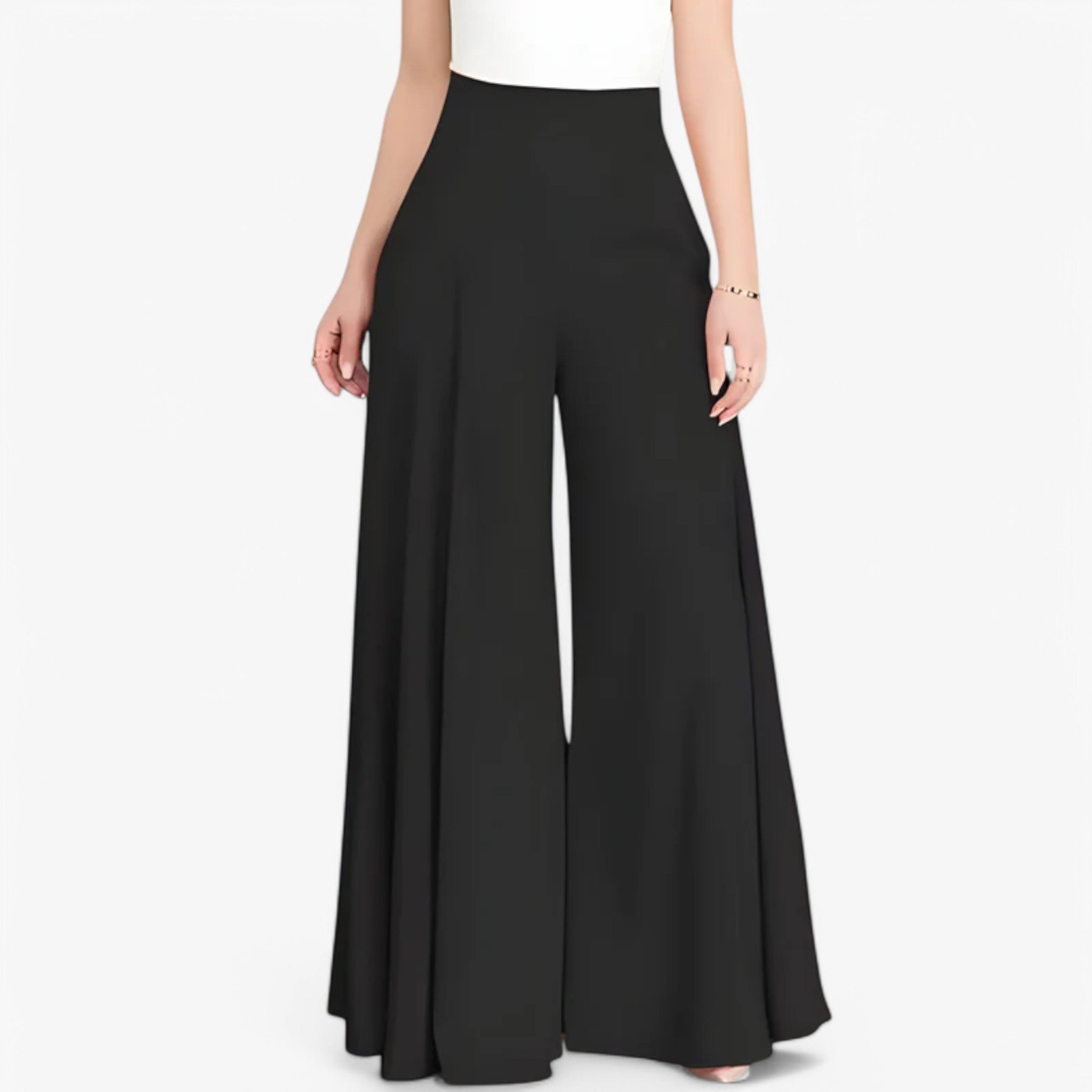 Anna | Bukser med vide ben - smarte og behagelige - Sort - women's fashion - {{ product_tags }