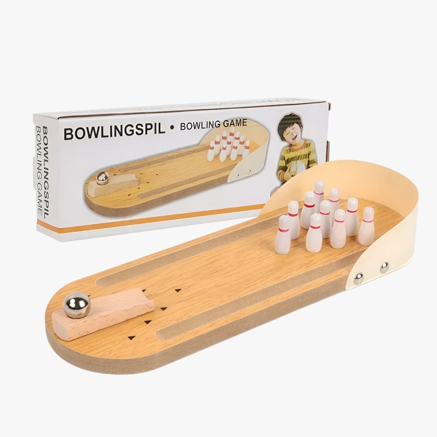 Philip | Mini bowling-spil i træ - 1 stykke En størrelse - other - {{ product_tags }