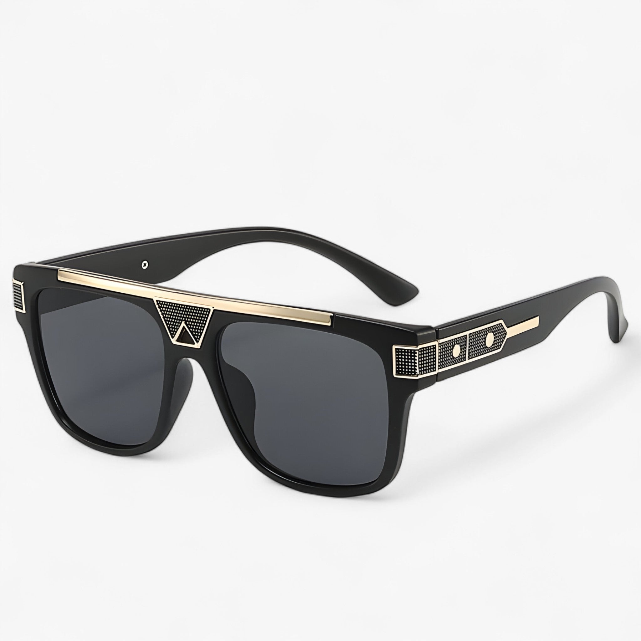 Samuel | Vintage Aviator Solbriller med Stel - Sort Grå Som billede - watches - {{ product_tags }