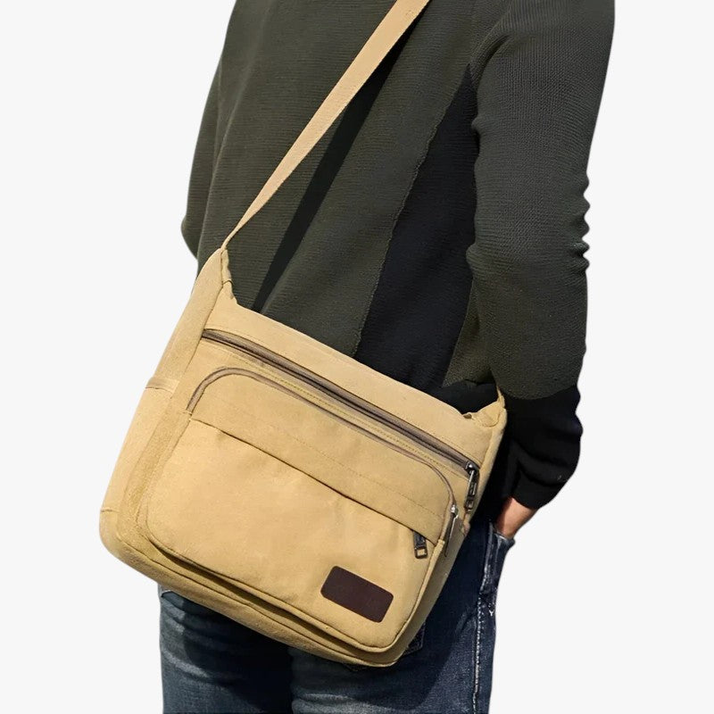 Herre Multifunktionel Organiseret Lærredstaske