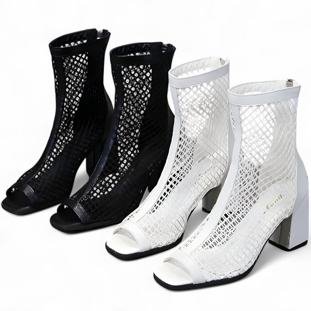 Elena | Årendsandaler med luftigt plateau-net - - Elena | Årendsandaler med luftigt plateau-net - €25 - {{ product_tags }