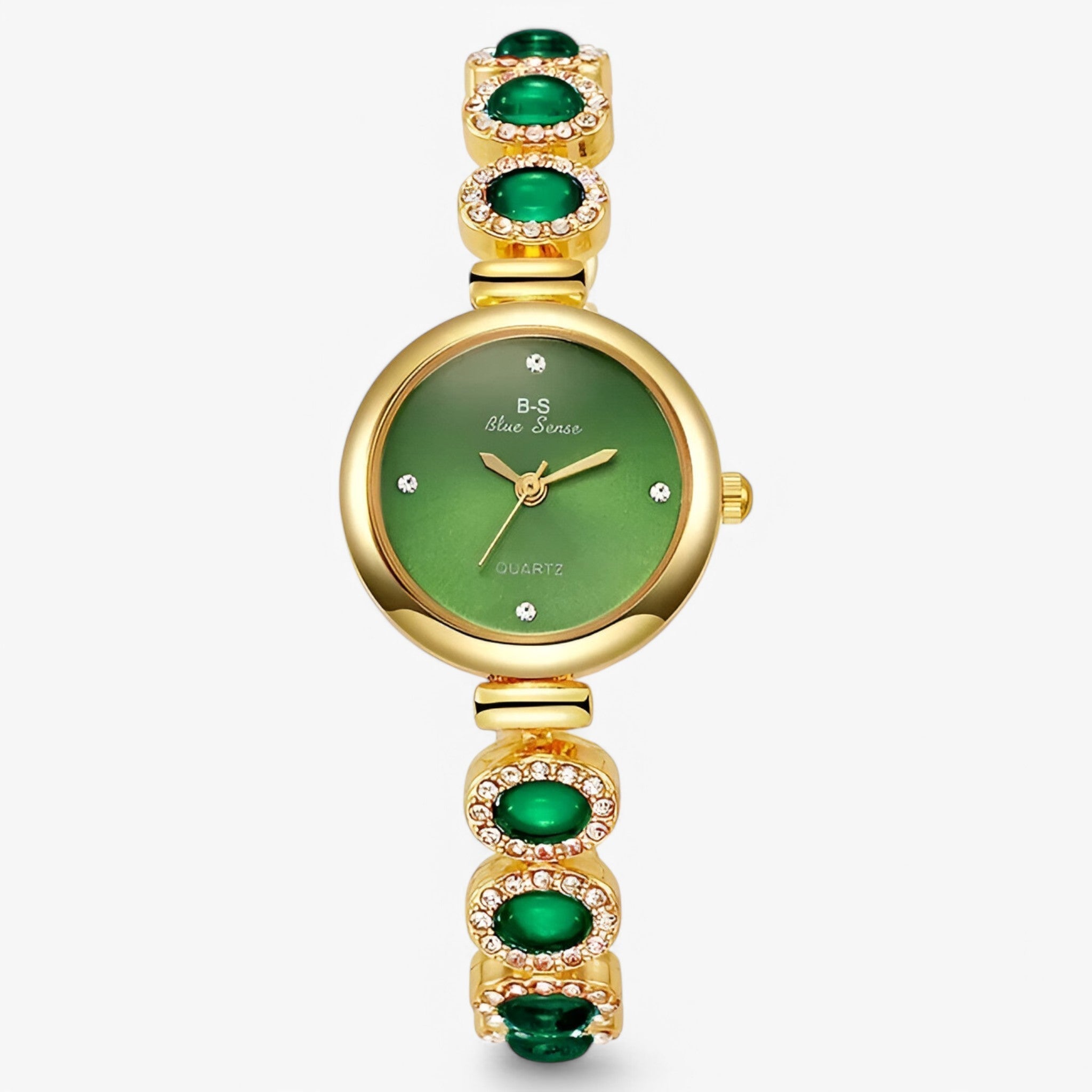 Veronica | Dameur med grønne sten og design inspireret af luksusmærker - grøn - watches - {{ product_tags }