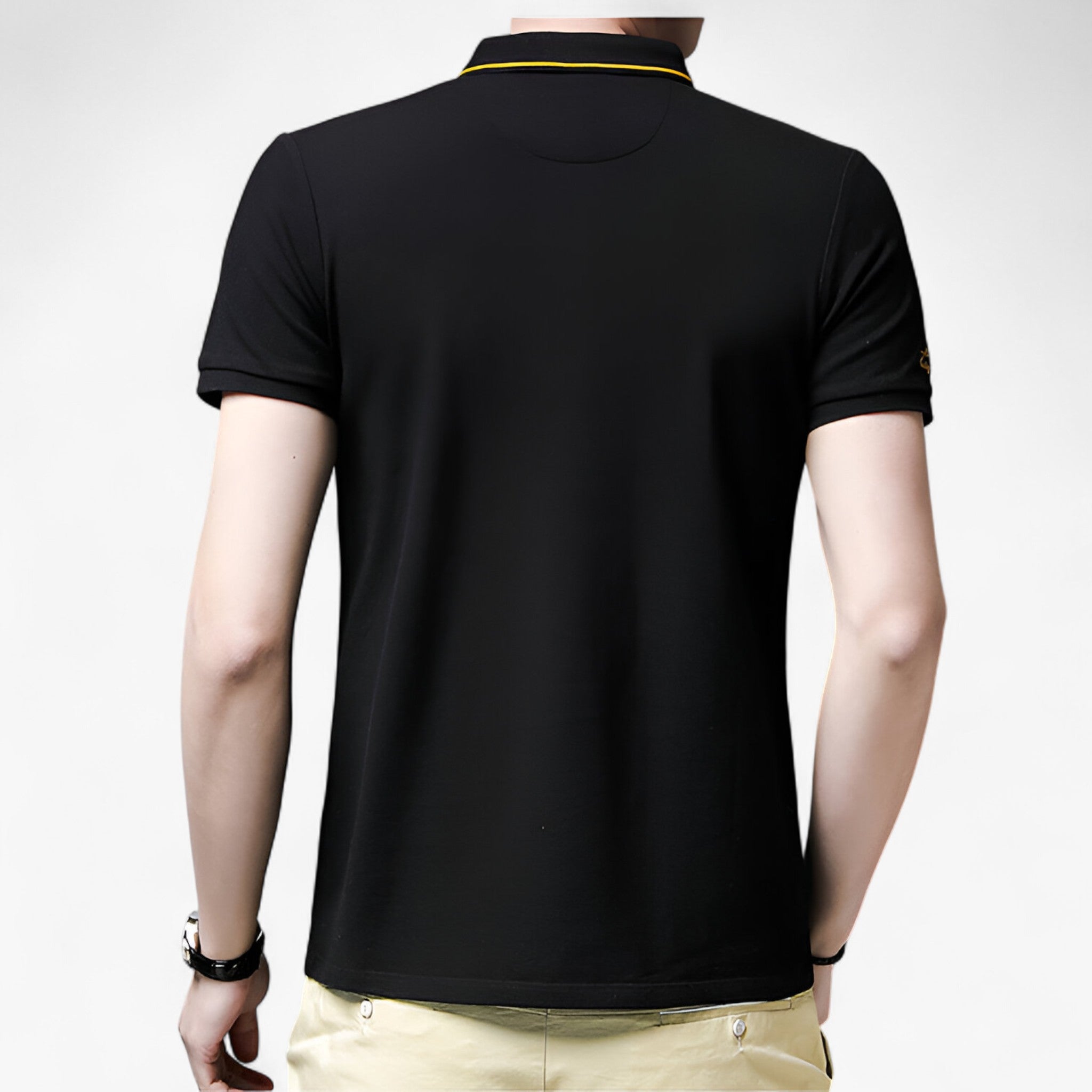 Anja | Ensfarvet Polyester Mand Poloshirt – Almindelig pasform, forskellige størrelser og farver - - Men's Top Clothes - {{ product_tags }