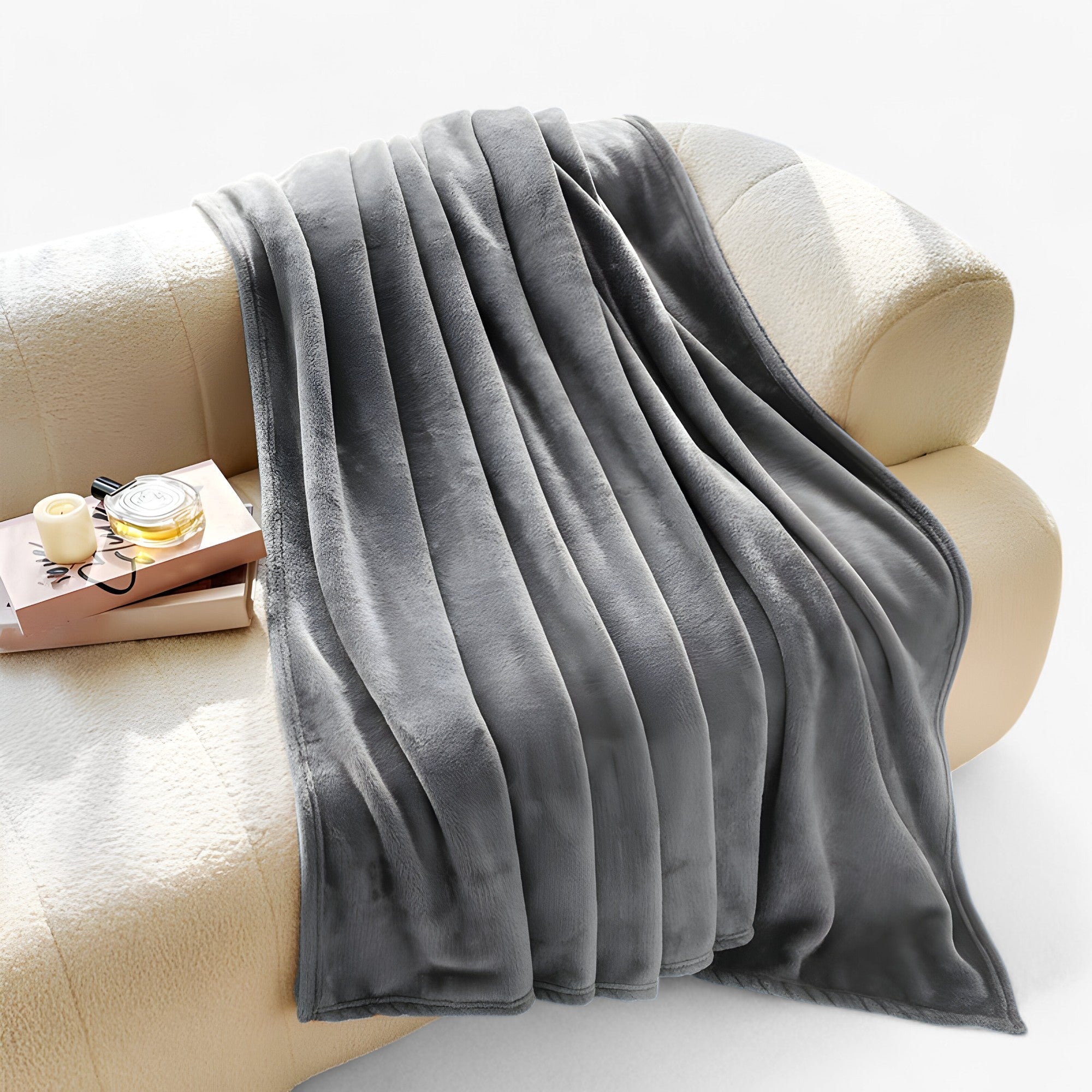 Bucephalus | Mørteflad i flannel - Varme og komfort - Grå - house & garden - {{ product_tags }