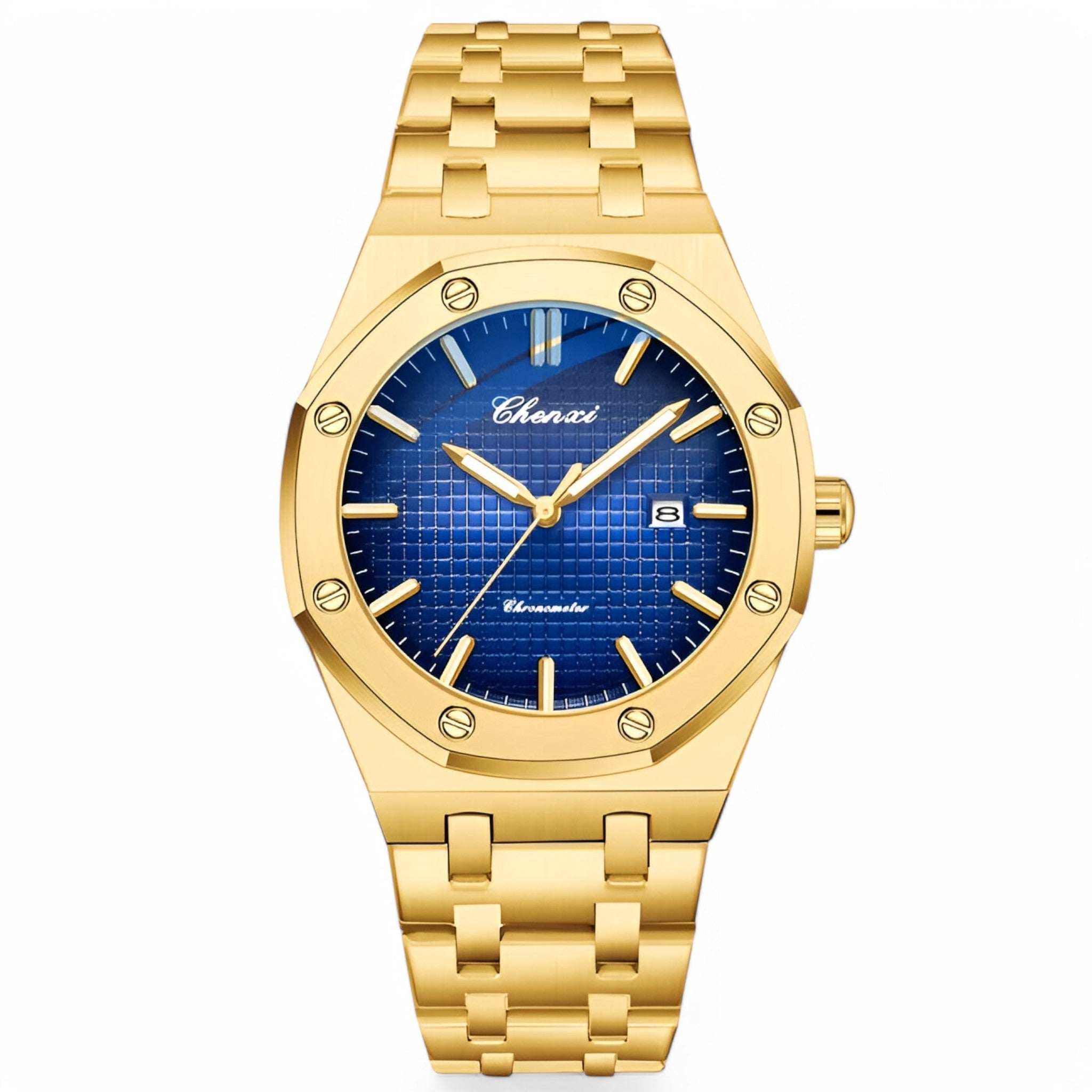 Caleb | Tidløst Elegant Guld Quartz Ur - - watches - {{ product_tags }