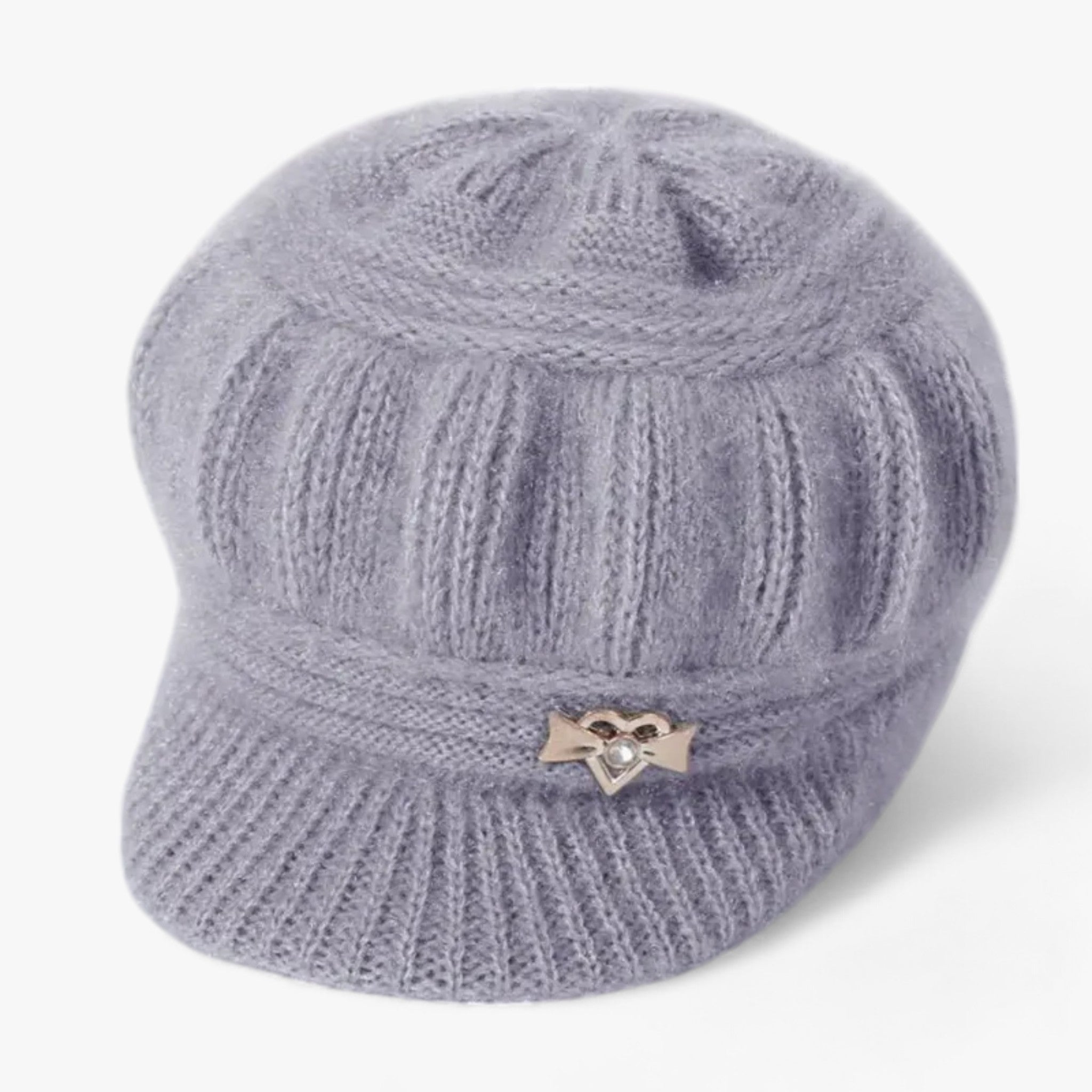 Sophie | Strikket koralfleecehue - dobbelt varmebeskyttelse - Grå - winter - {{ product_tags }