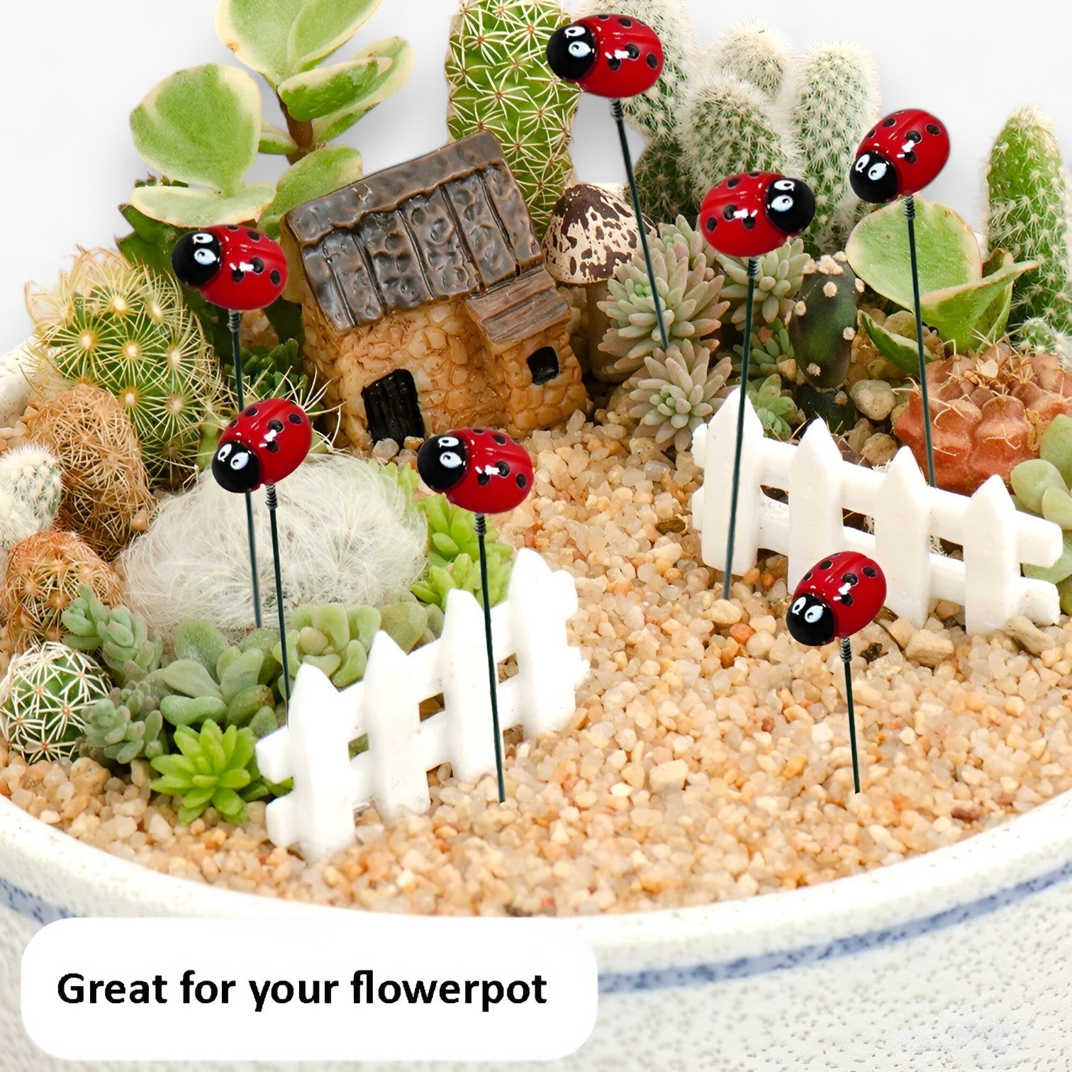 Bella | Mariehøne Havepind Sæt 10 Stykker - - house & garden - {{ product_tags }