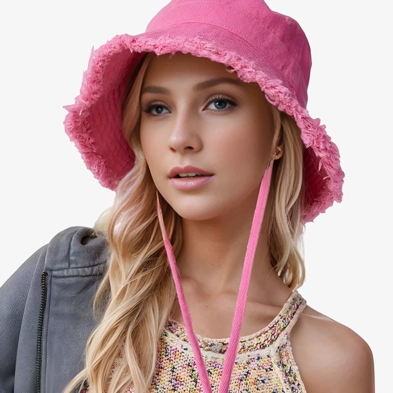 Nadine | Damernes Denim Hat - Solbeskyttende, Justerbar og Perfekt til Udendørsbrug - - women's fashion - {{ product_tags }