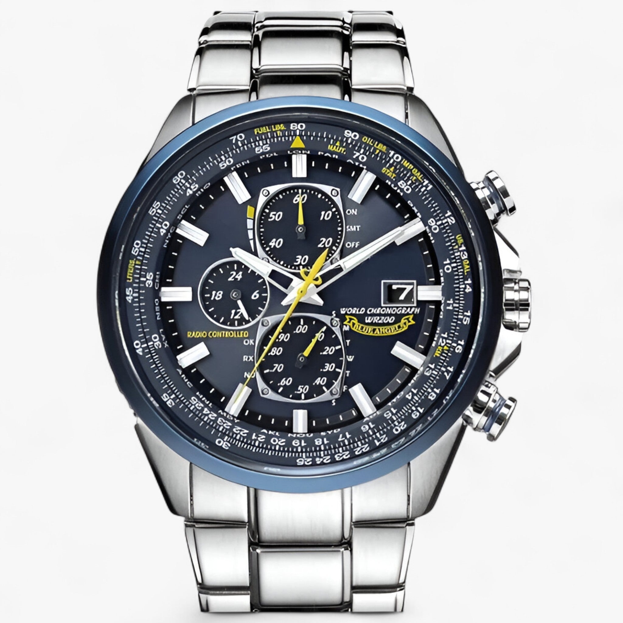Elin | Ur Kronograf Mand MultiSteel 42mm, Sølv Stål, Blå Elegant Urskive - - Watches - {{ product_tags }