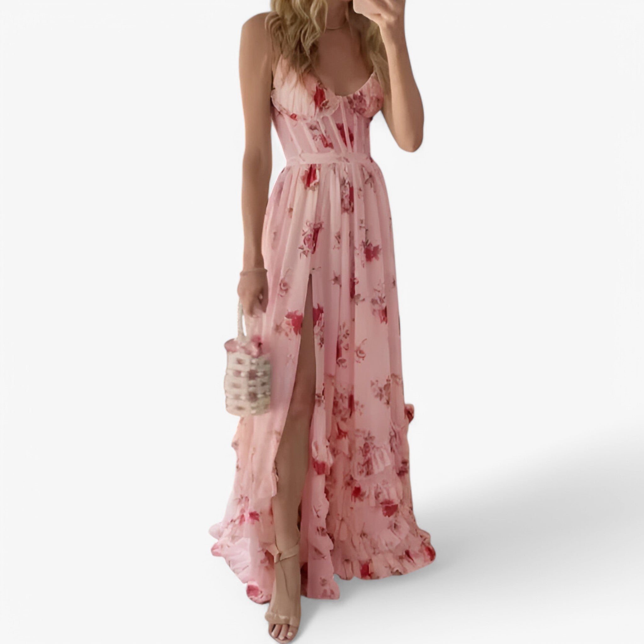 Sienna | Lang strandkjole wrap - Rose - women's fashion - {{ product_tags }