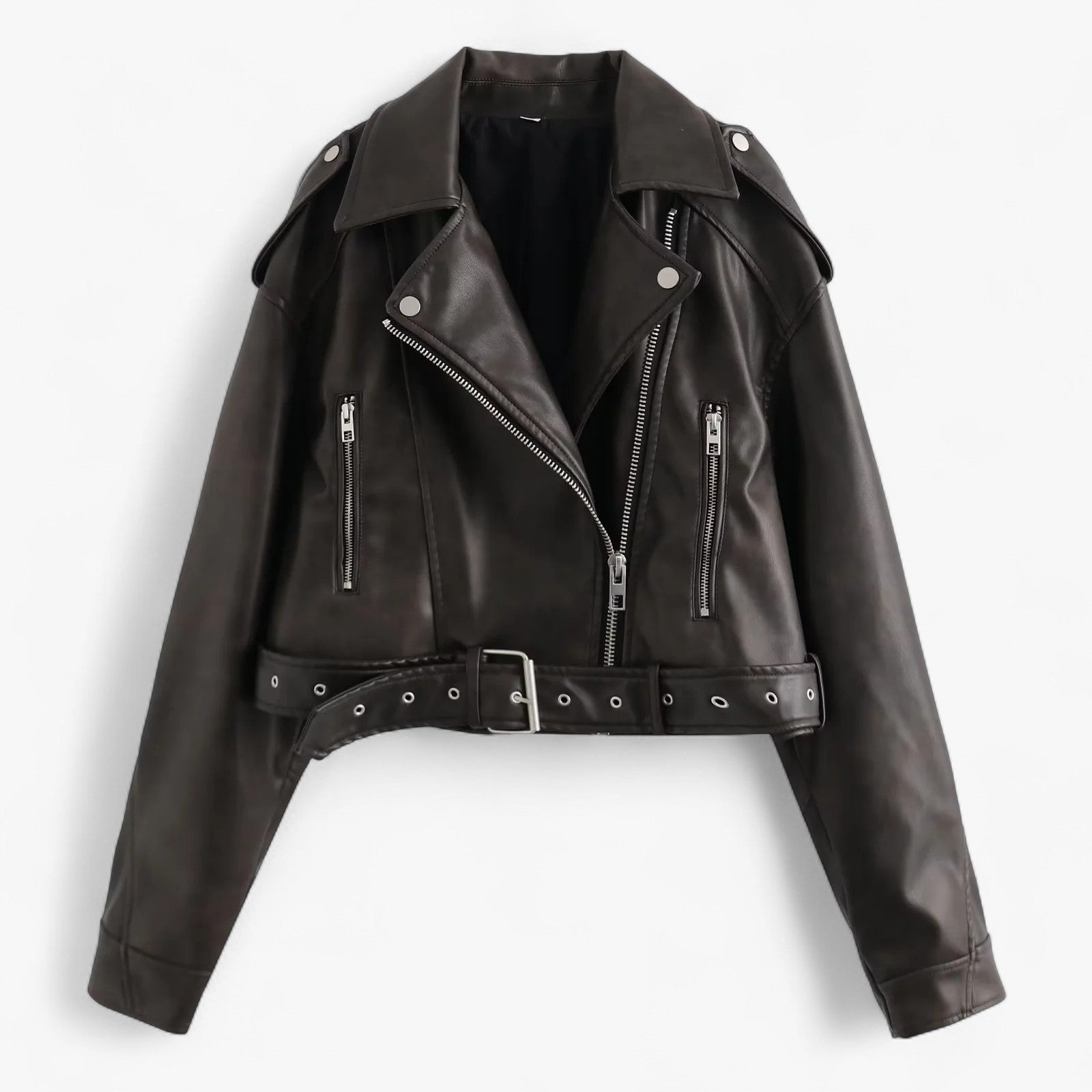 Selma | Klassisk Bikerjakke til Damer – Let og Behagelig - Sort - Jackets - {{ product_tags }