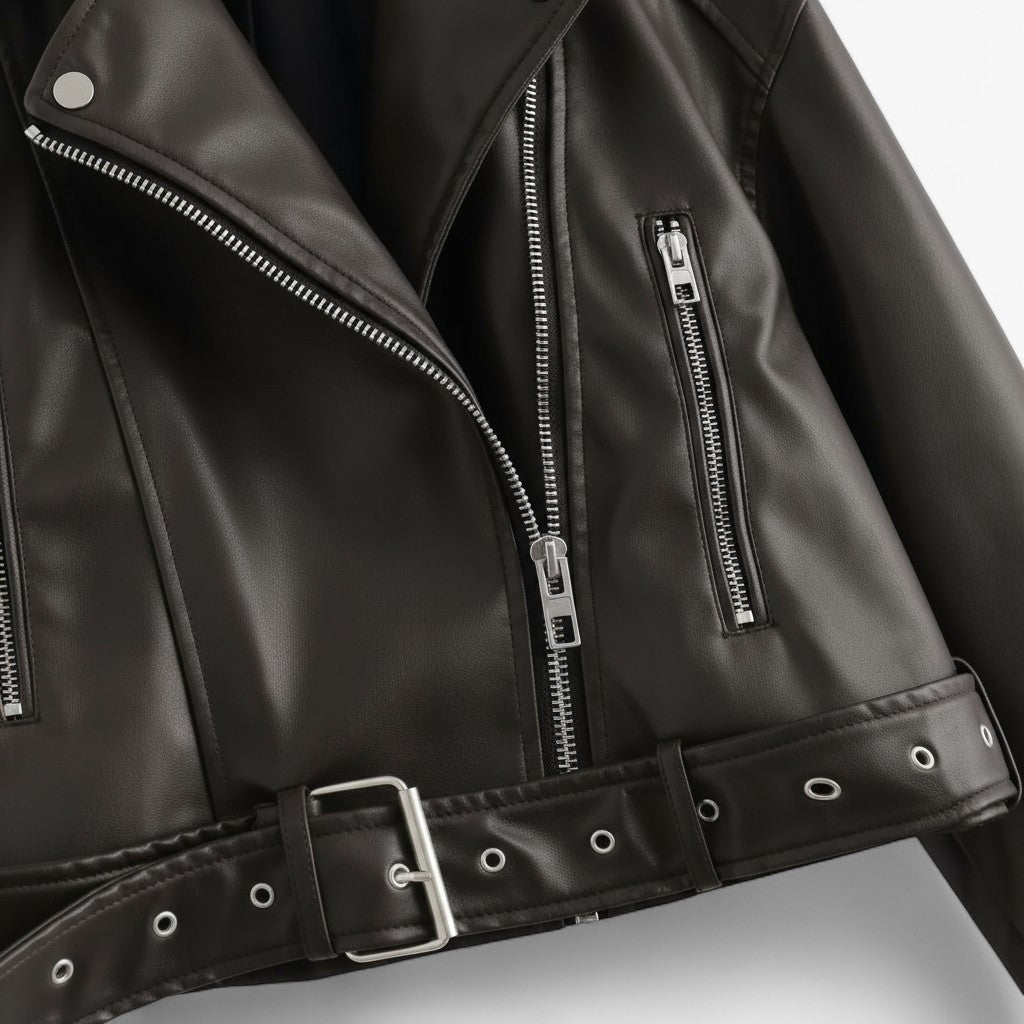 Selma | Klassisk Bikerjakke til Damer – Let og Behagelig - - Jackets - {{ product_tags }