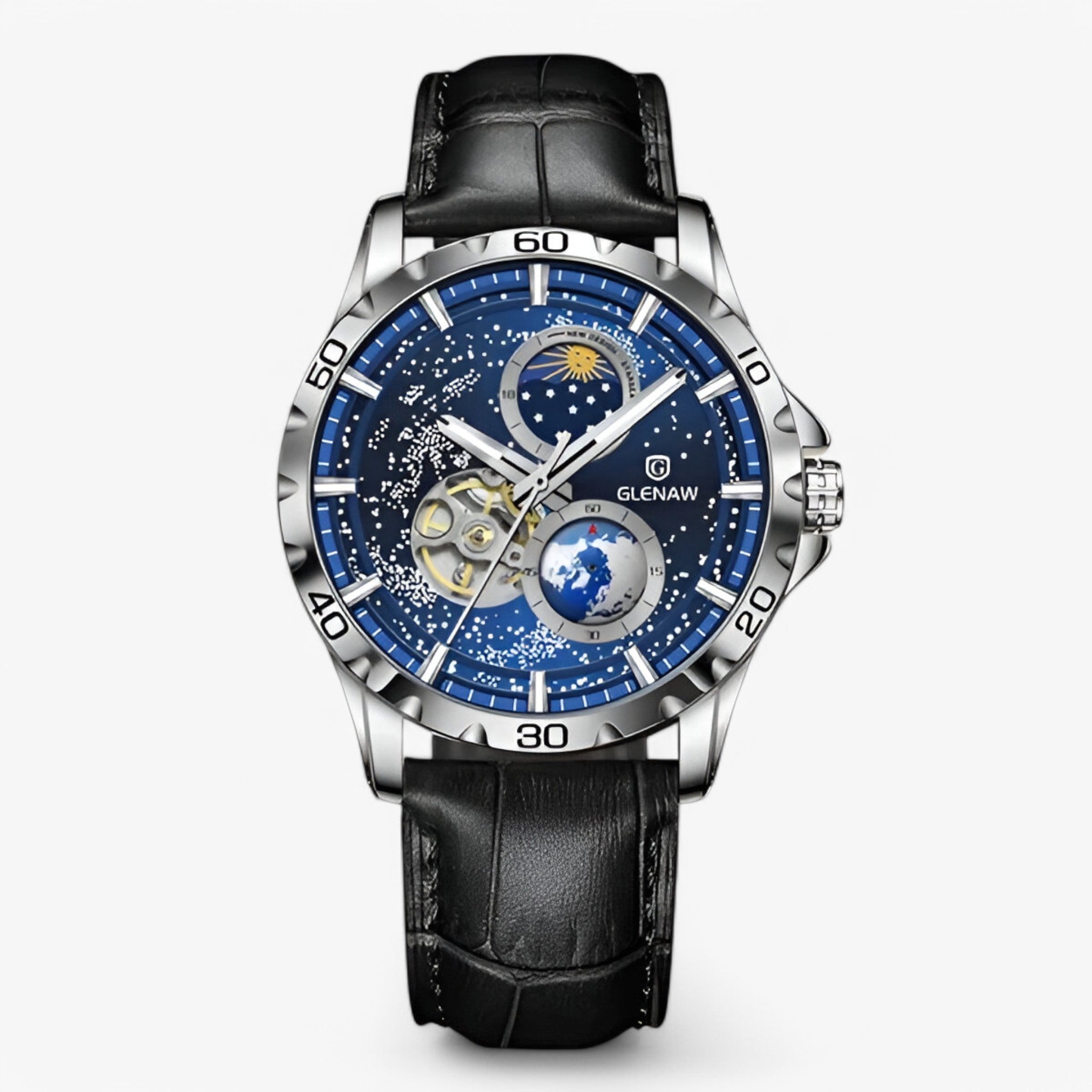 Jareth | Mekanisk månefaseur lavet af rustfrit stål - Sort - watches - {{ product_tags }