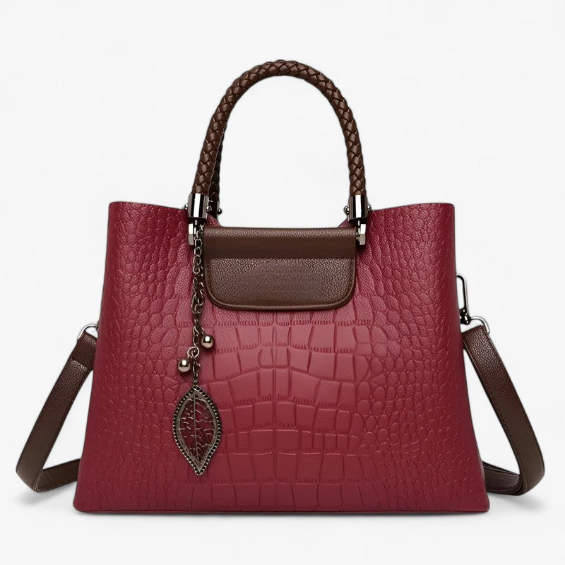 Margaret | Skuldertaske og crossbody taske i blødt læder - Vinrød - bags - {{ product_tags }