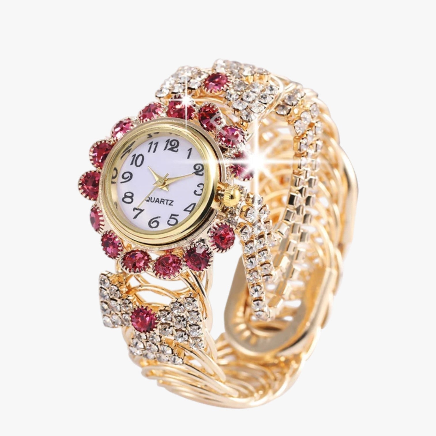 Kamila | Luksusure med diamantarmbånd til kvinder - Rosso CINA - Kamila | Luksusure med diamantarmbånd til kvinder - €25 - {{ product_tags }
