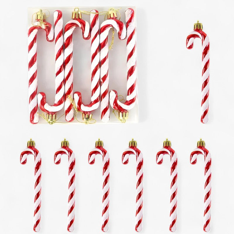 Sternenklar | Sæt med 6 julekugler – festlige røde godte- og snefnugdekorationer - Sæt5 1 +1 GRATIS - christmas - {{ product_tags }