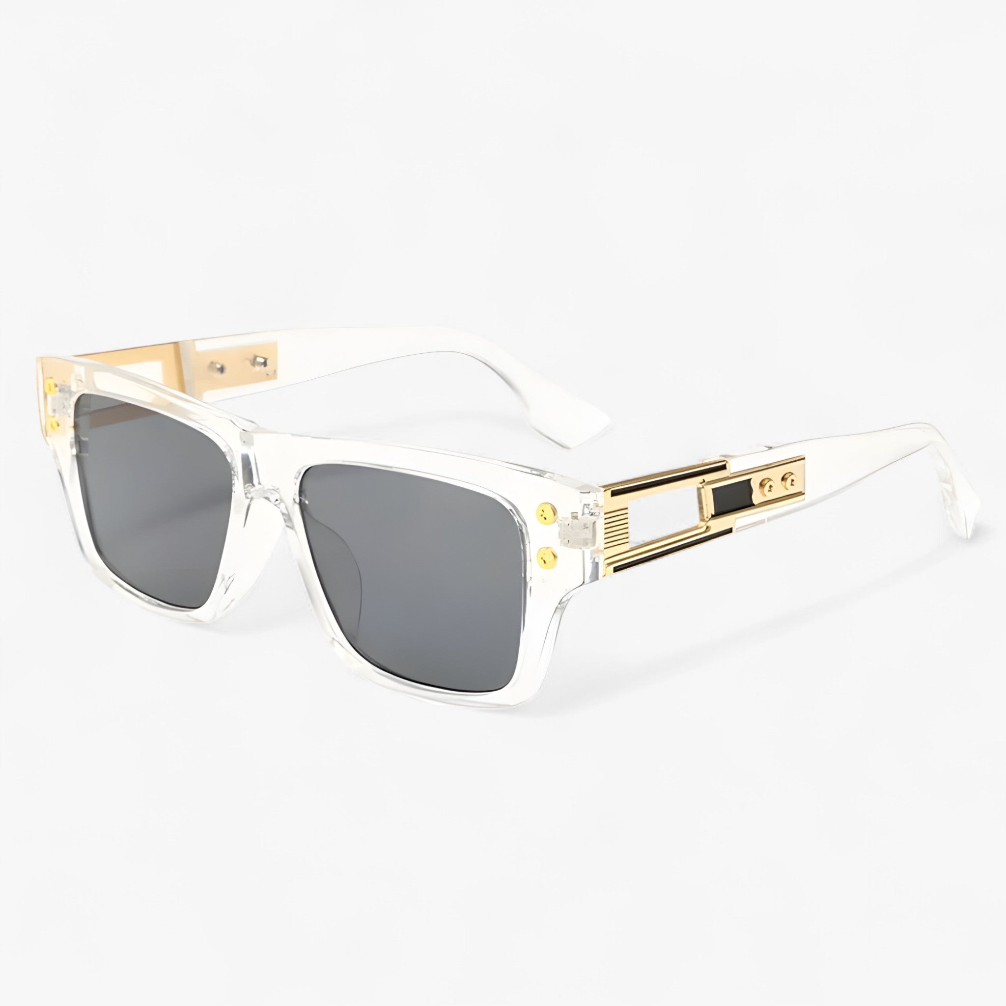 Romy | Unisex firkantede vintage solbriller - Bianco grigio Come immagine - other - {{ product_tags }