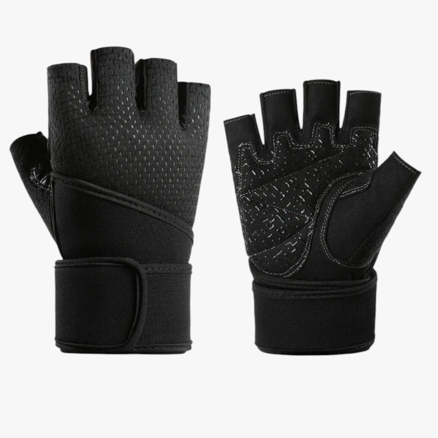 Alvin | Fitnesshandsker med skridsikkert greb og håndledsstøtte - Sort Kina - Alvin | Fitnesshandsker med skridsikkert greb og håndledsstøtte - €25 - {{ product_tags }