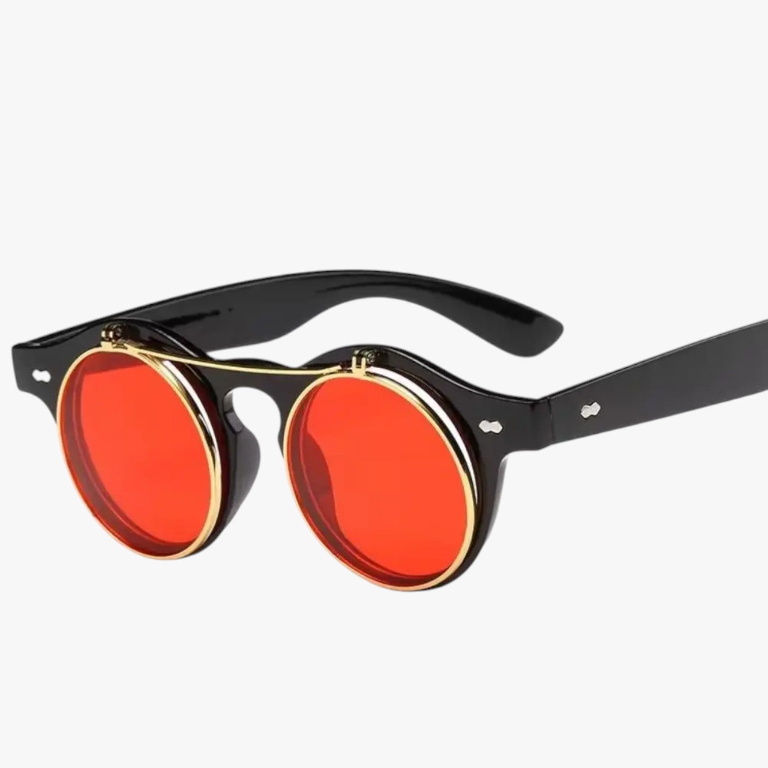 Zain | Retro unisex solbriller med dobbelt linse flip & UV-beskyttelse - - Zain | Retro unisex solbriller med dobbelt linse flip & UV-beskyttelse - €25 - {{ product_tags }