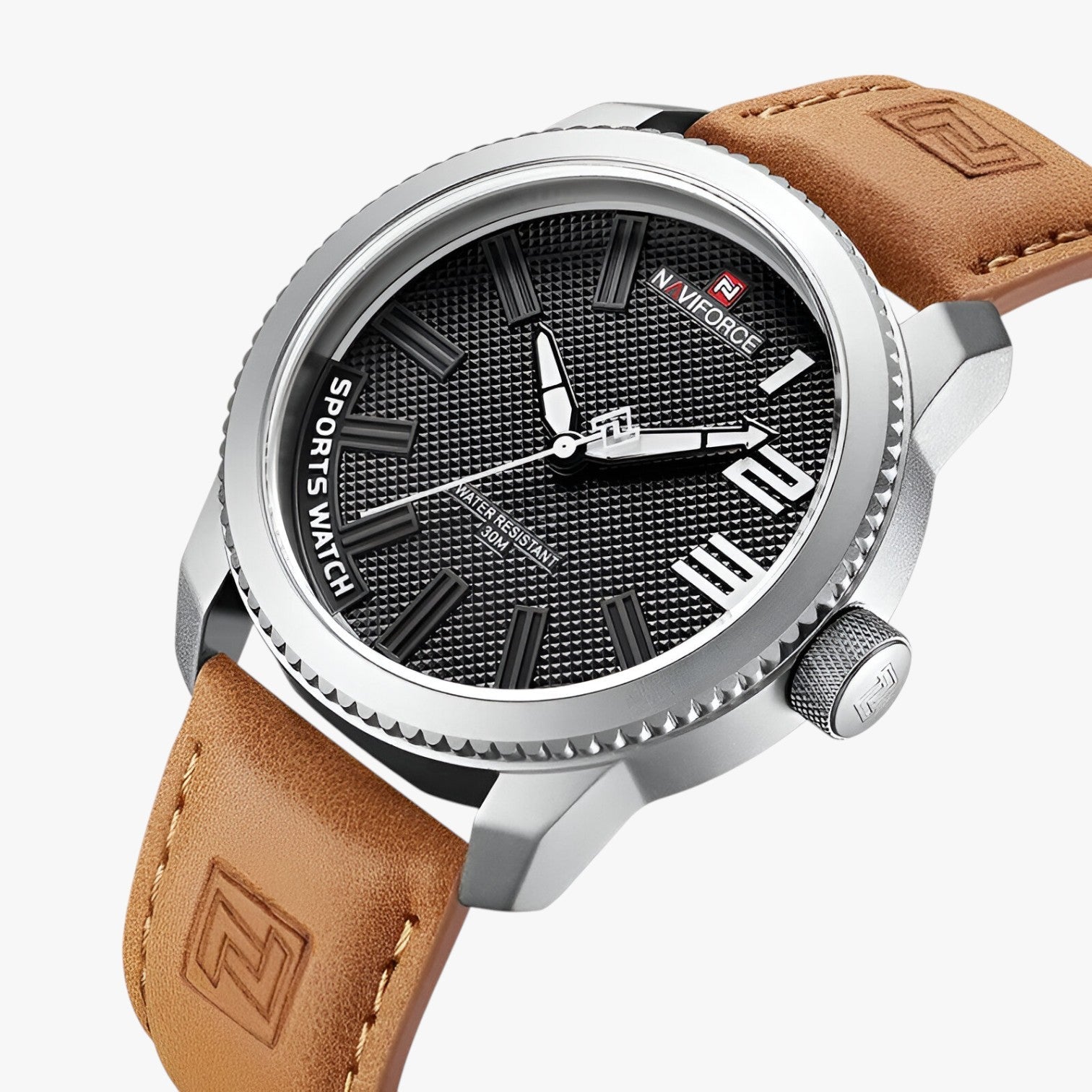 Asher | Elegant og vandtæt sportur til mænd - sølvgrå - watches - {{ product_tags }