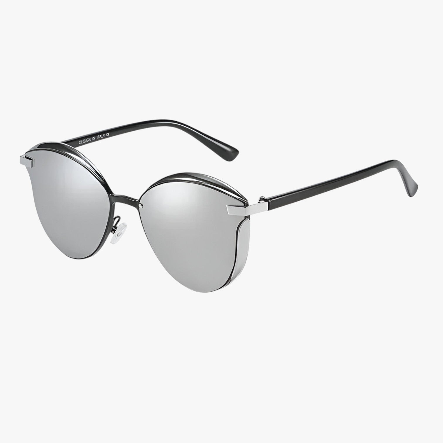 Adelina | Gepolariseret rund solbrille – chique UV-beskyttelse til kvinder - Sølv - women's fashion - {{ product_tags }