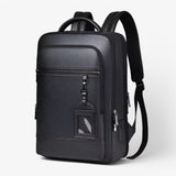Emil | Leather backpack with USB