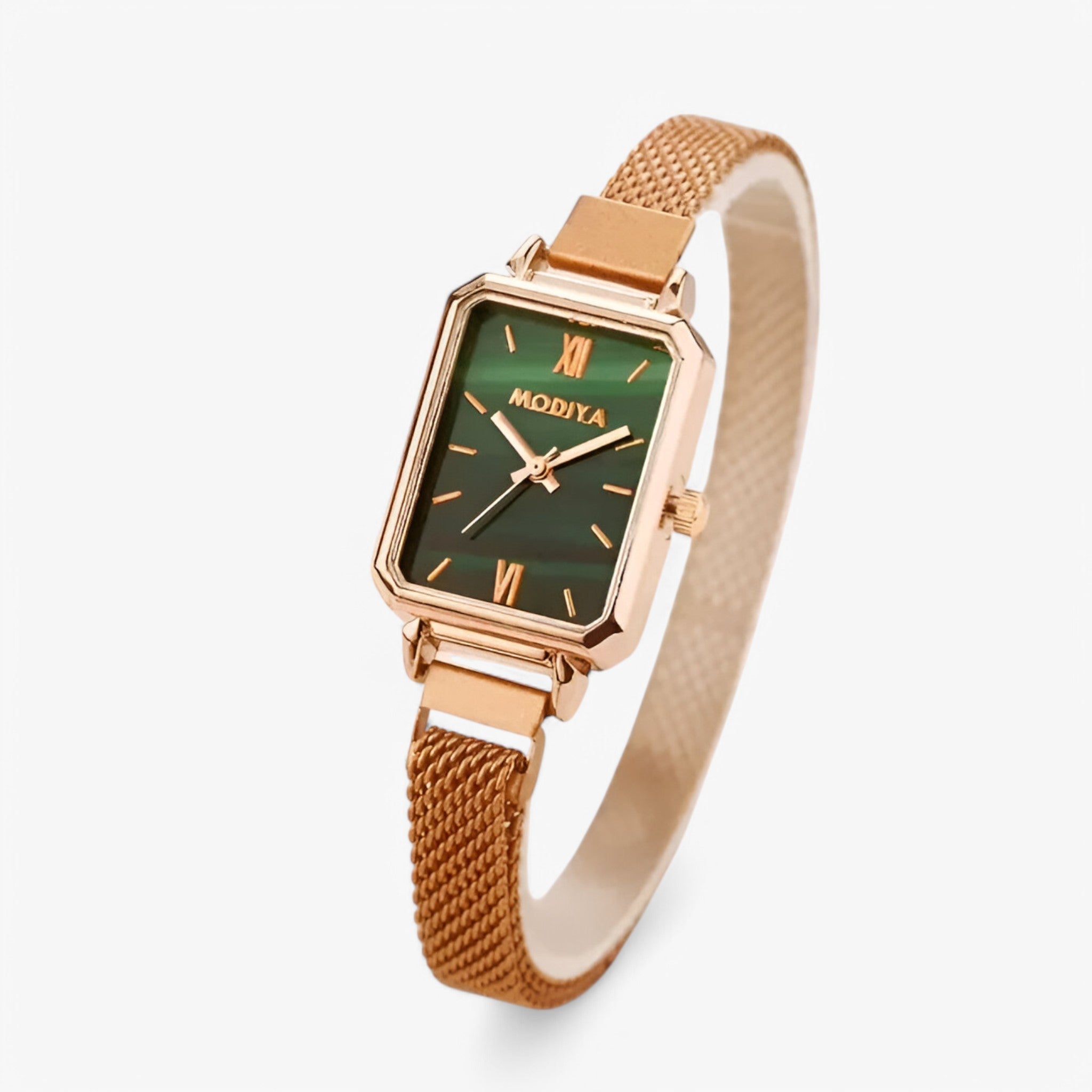 Sabrina | Firkantet dameur med grøn urskive og magnetrem - grøn - watches - {{ product_tags }