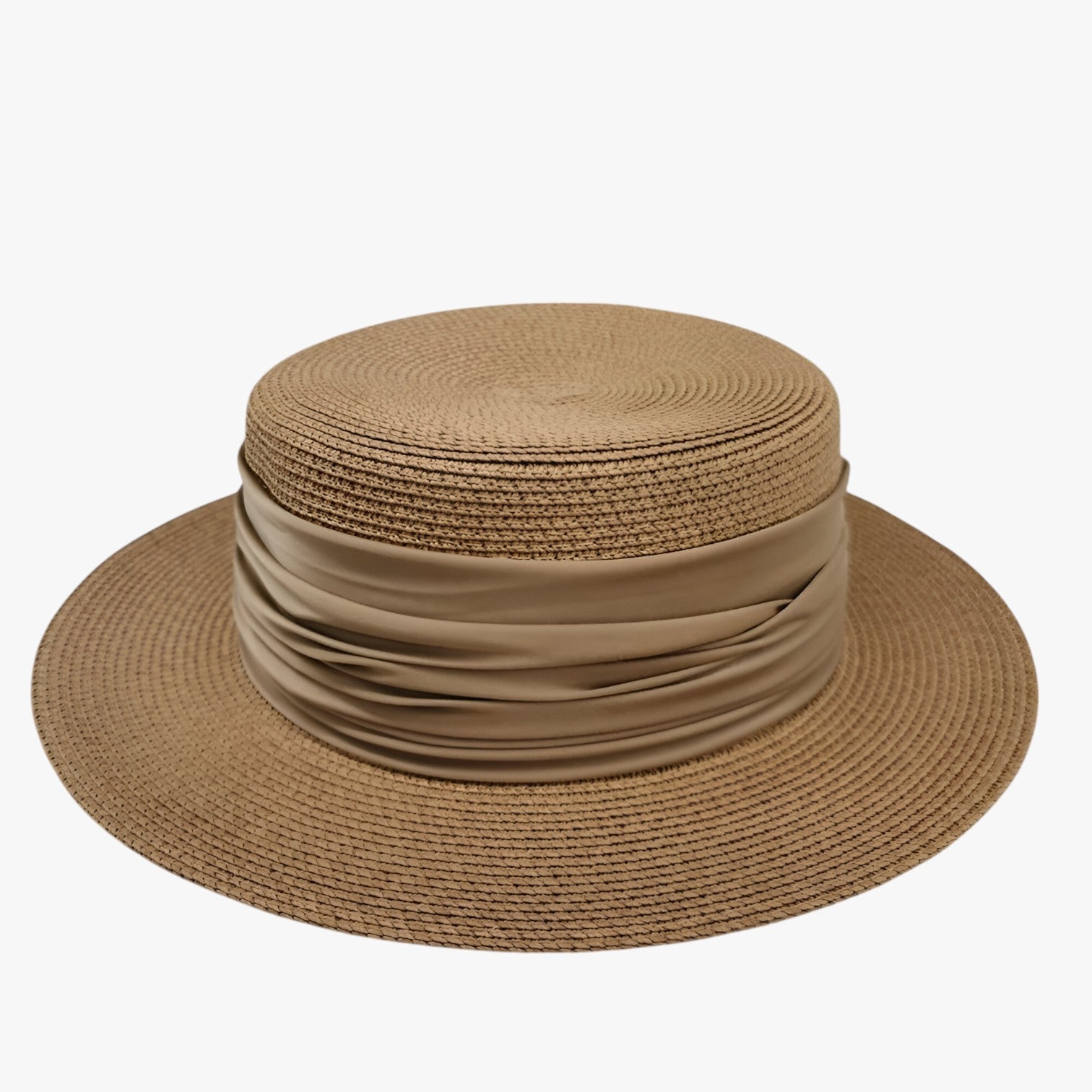 Gretchen | Chic & Sheltered: Sommer Fedora strandhat med bred skygge - Khaki 54-58cm - women's fashion - {{ product_tags }