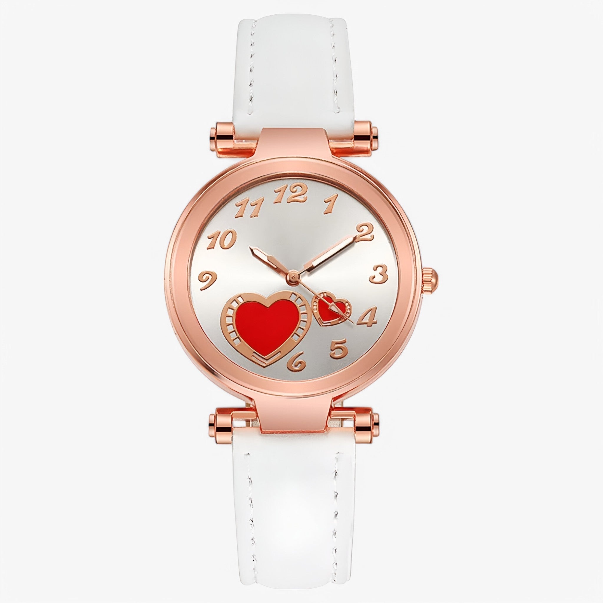 Janice | Dameur i læder med luksuriøst armbåndsdesign og quartz urværk - Hvid - watches - {{ product_tags }