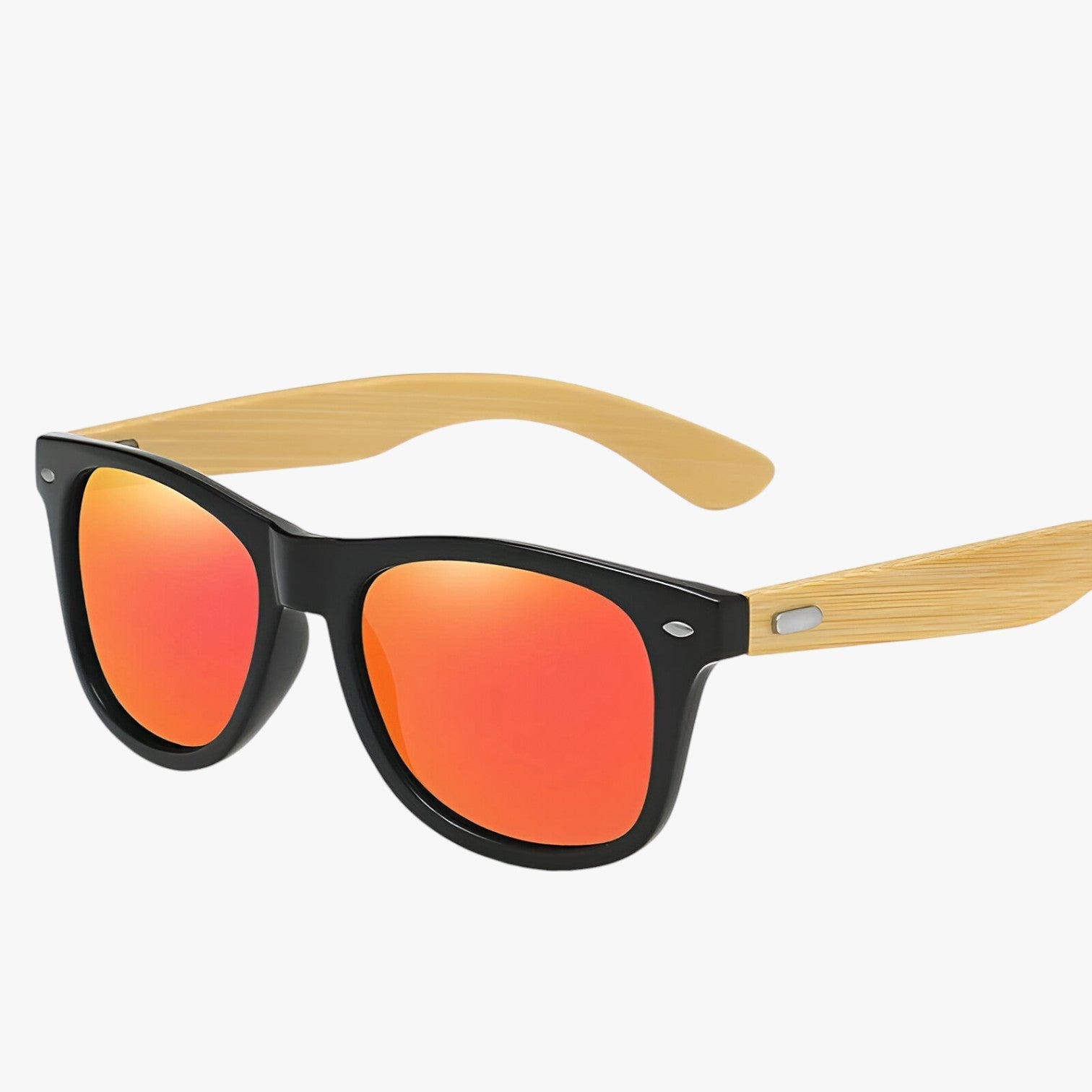 Jamari | Stilfuld træsolbrille – polariseret & UV-beskyttelse - Rød - other - {{ product_tags }