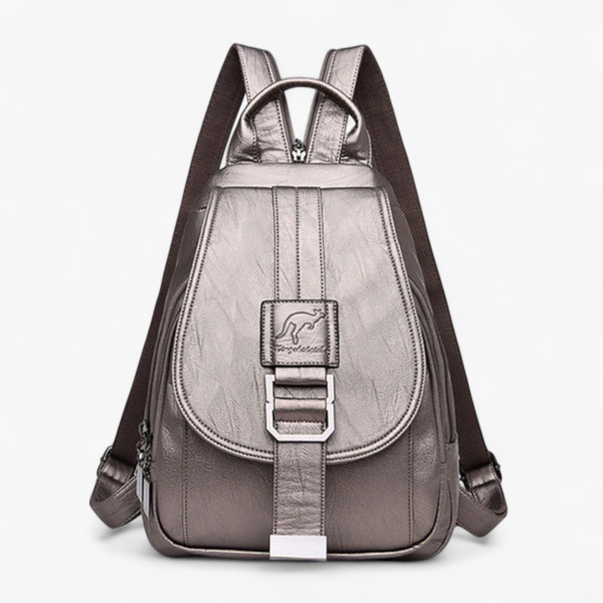 Veala | Elegant og chic læderrygsæk - Bronze - bags - {{ product_tags }