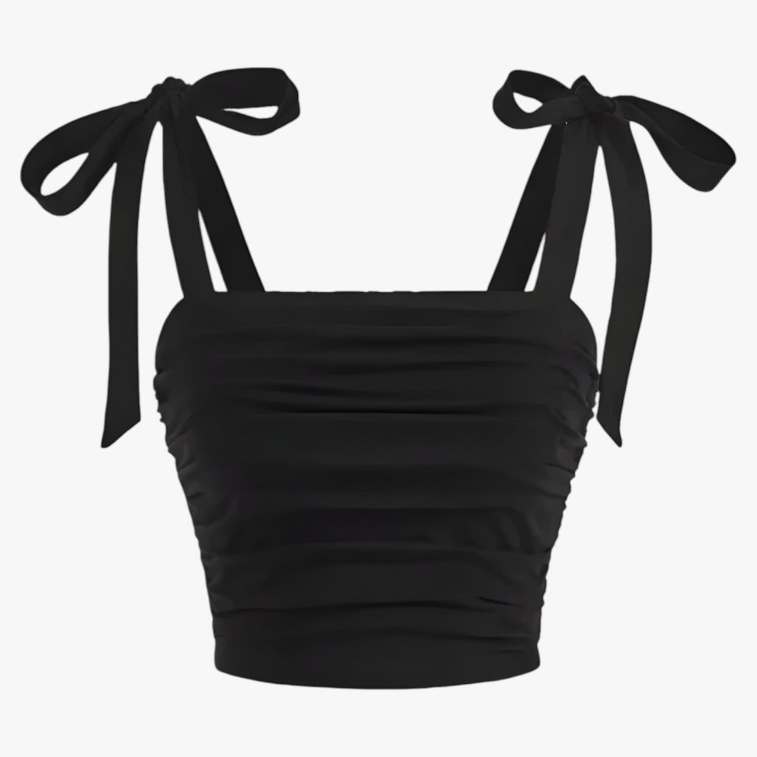 Talia | Rosa rygfri cami crop top - Sort - Talia | Rosa rygfri cami crop top - €25 - {{ product_tags }