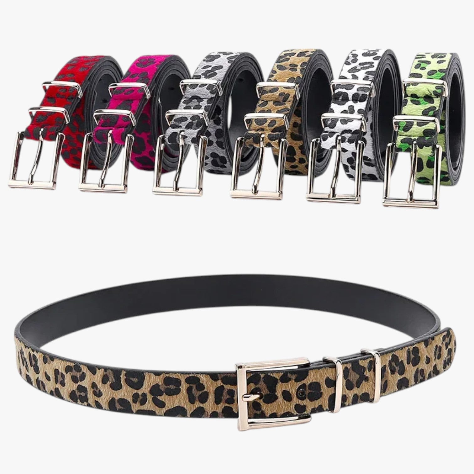 Julianna | Læderegestik i Leopardmønster med Elegant Spænde - - Julianna | Læderegestik i Leopardmønster med Elegant Spænde - €25 - {{ product_tags }