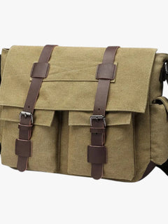 Harlan | Vintage lærredsklædt crossbody-nylontaske til mænd
