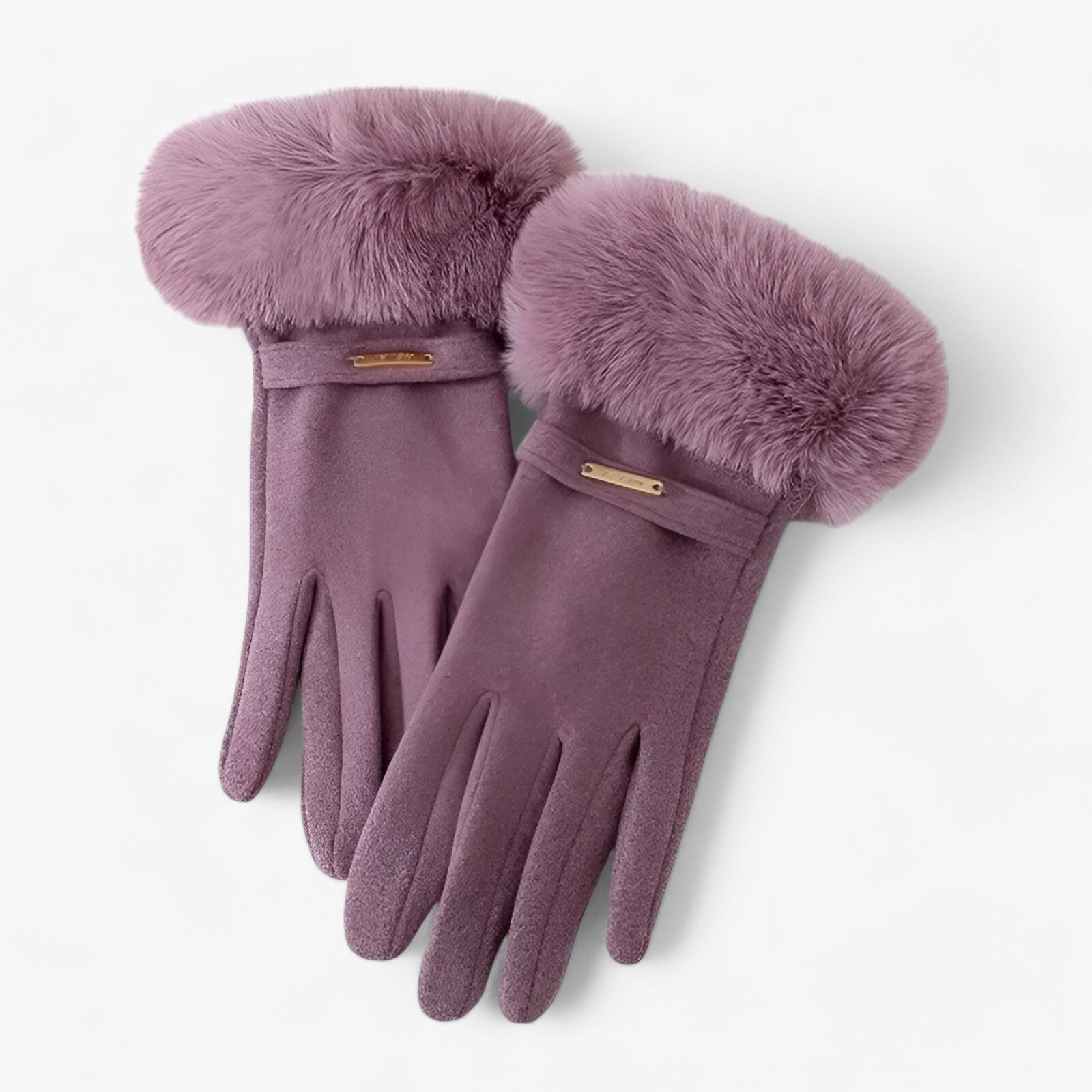 Emma | Elegante Touchscreen Handsker til Kolde Vinterdage - Lilla Én størrelse - winter - {{ product_tags }